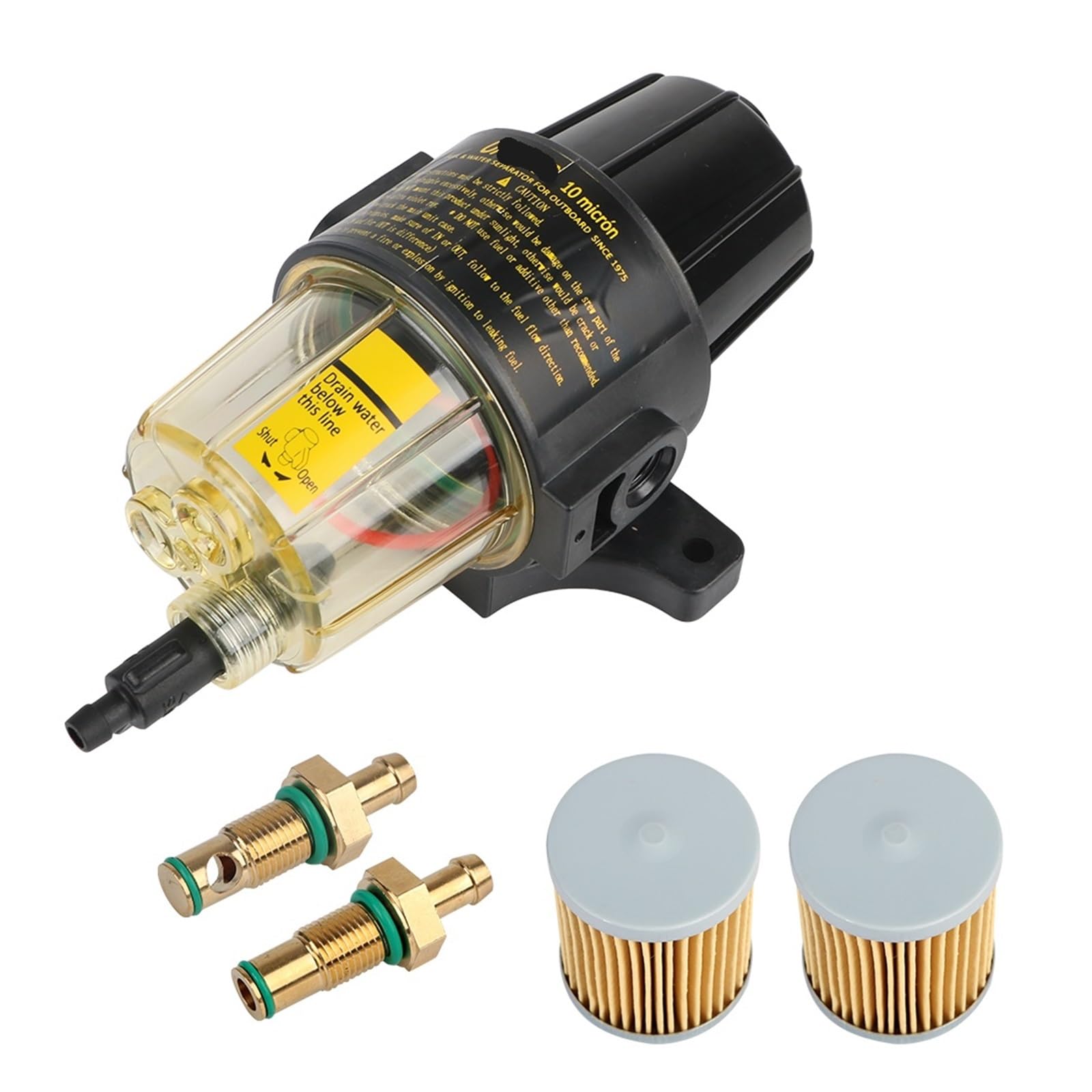 Filtro de combustible separador de agua y aceite con 2 filtros adicionales, tanque de combustible for motor fueraborda de UF-10K de motor de gasolina diésel y yate