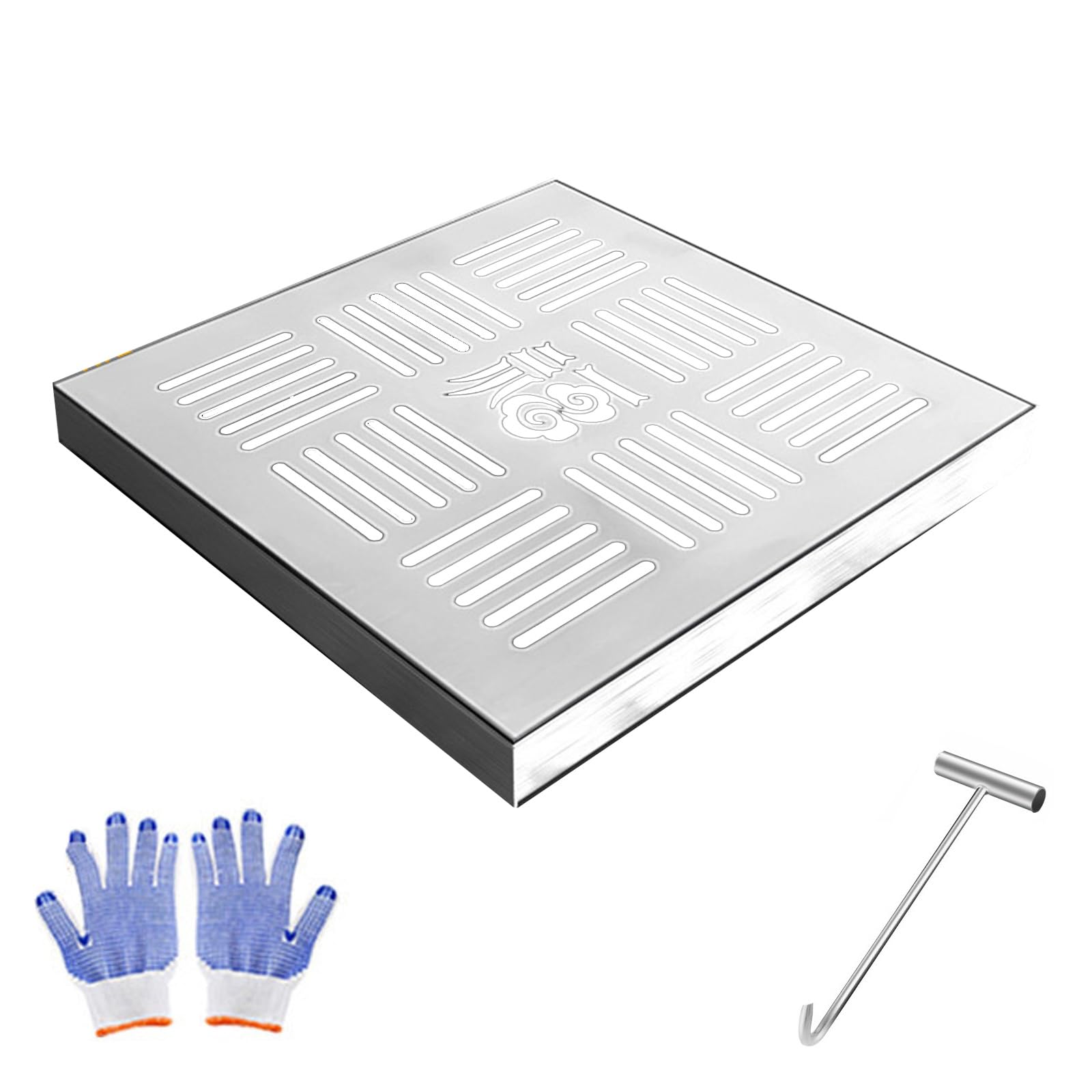 Grille de drainage pour jardins et allées publiques, format 50 x 30 cm