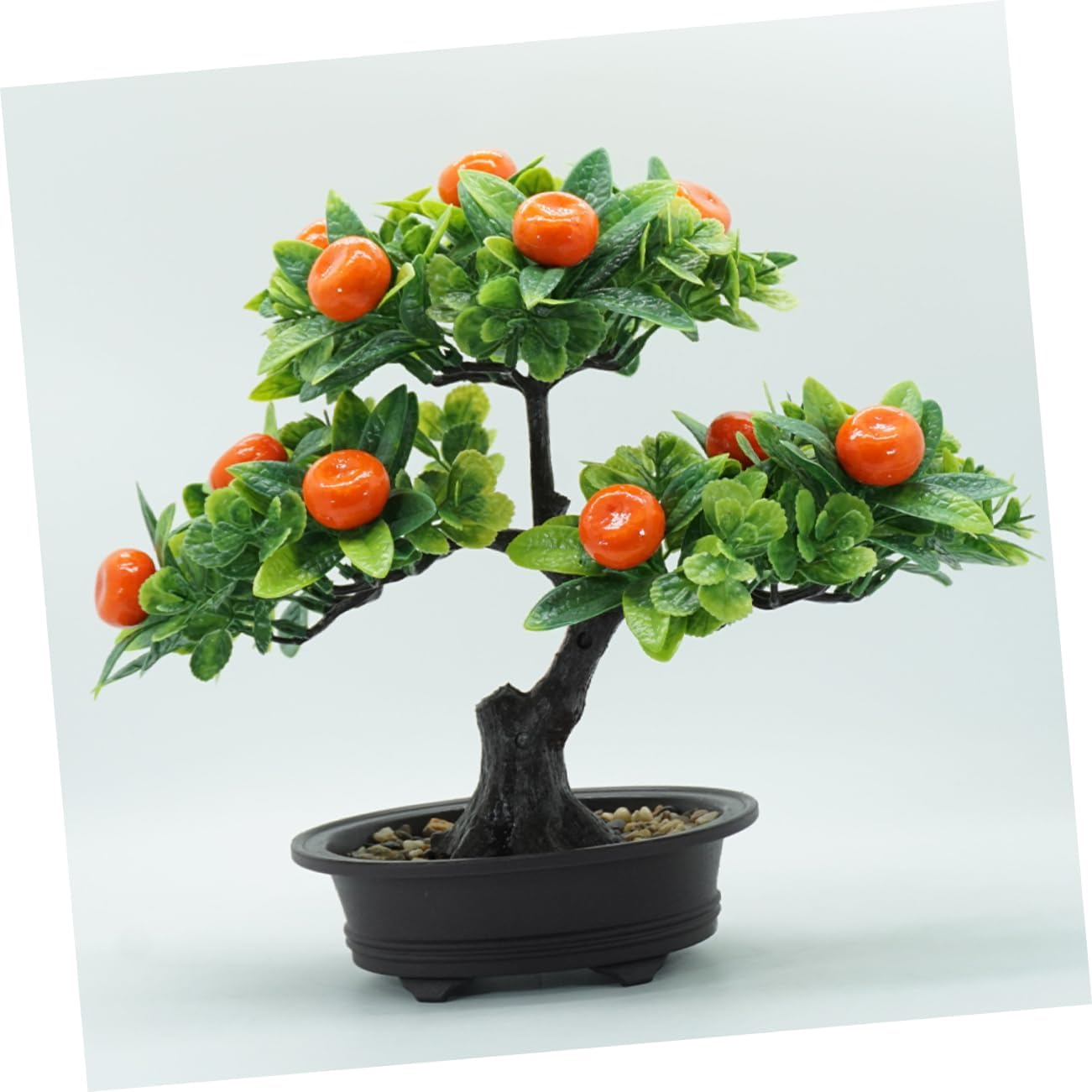 2pcs Plant Alternative Artificial Bonsai Lemon Tree Faux Fruit Tree Decor for Indoor Realistic and Easy Maintenance