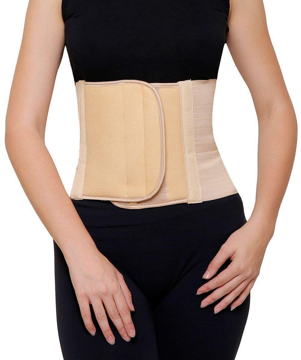 Viresa Elasticated Post-Op Abdominal Binder Support Belt for Hold, Rehabilitation, Hernia, Lumbar Support (Medium)