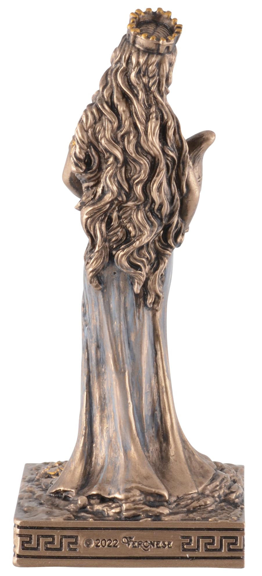 Kunststeen Odin Op Troon VOGLER Joh. Vogler GmbH Germaanse God Odin Op De Troon, Gemaakt Van Kunststeen, Met De Hand Geschilderd Door De Kunstenaar Met Bronzen Verf Door Veronese Handgeschilderd Beeld