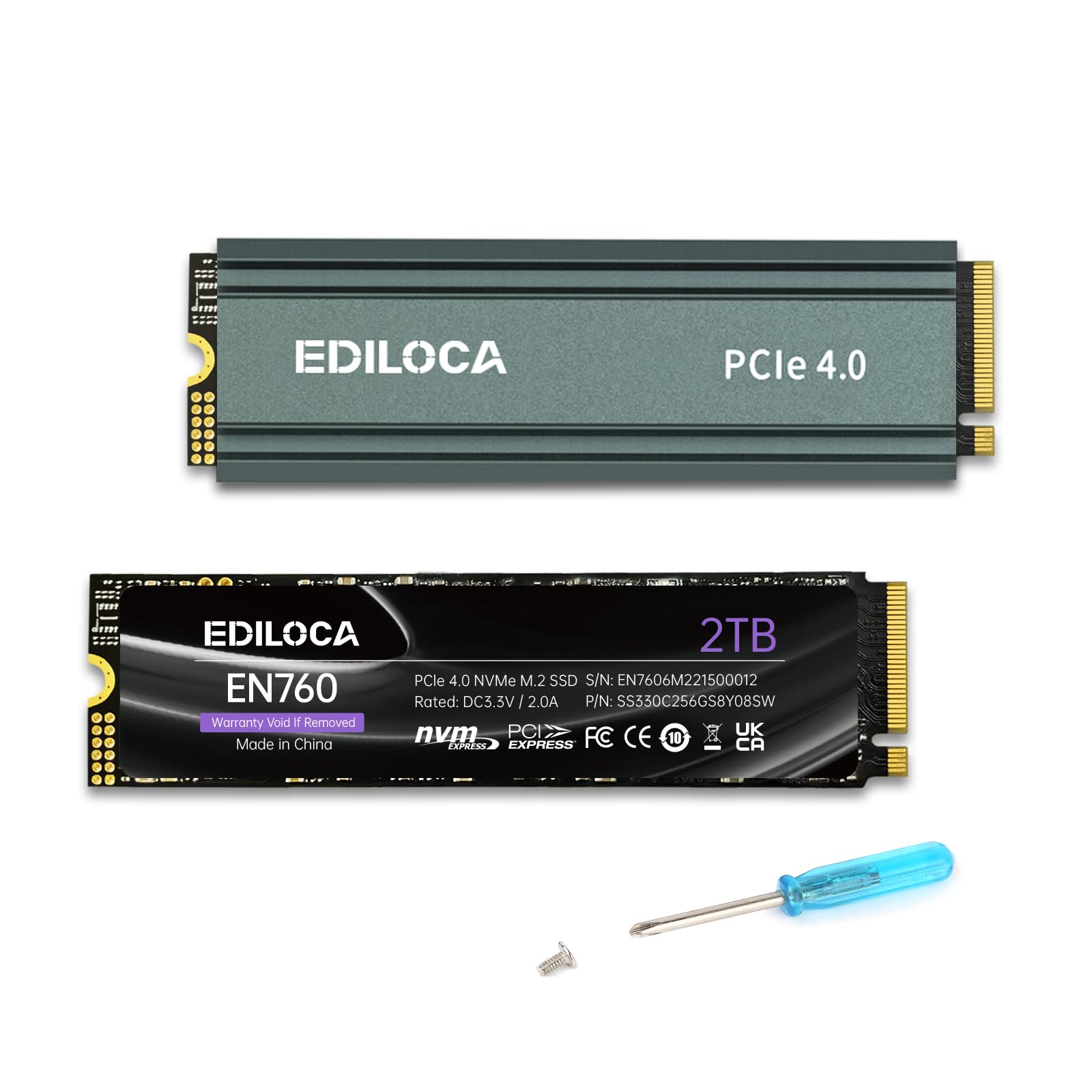 Amazon | Ediloca EN760 SSD ヒートシンク付き 2TB PCIe Gen4x4 NVMe M 