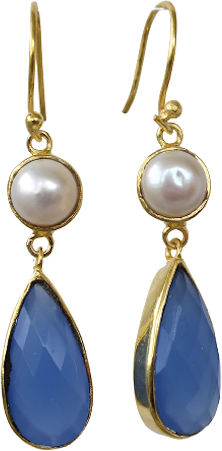 Veracity Jewelry Gold Plated Dangle Earrings For Women Girls - Gift For Women's Birthday Anniversary Wife Mom Girlfriend Sister - Western Fashion Designer Handmade Gold Plated Jewelry