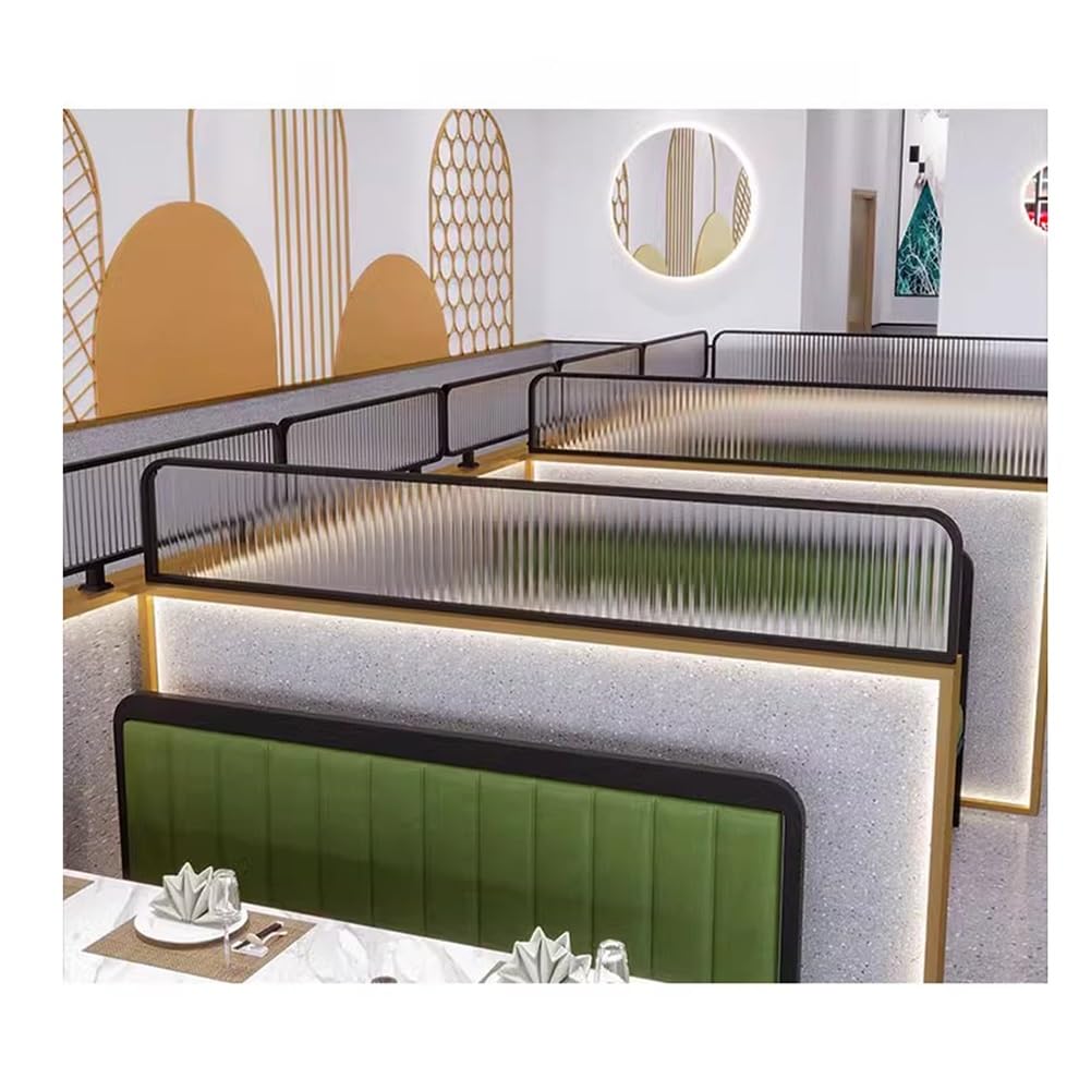 THKSGIV Freestanding Desk Privacy Divider, Changhong Glass Dividers For Dining Areas, Countertop Divider Restaurant Screen Panels Stylish Desk, Restaurant, Bars Decorat