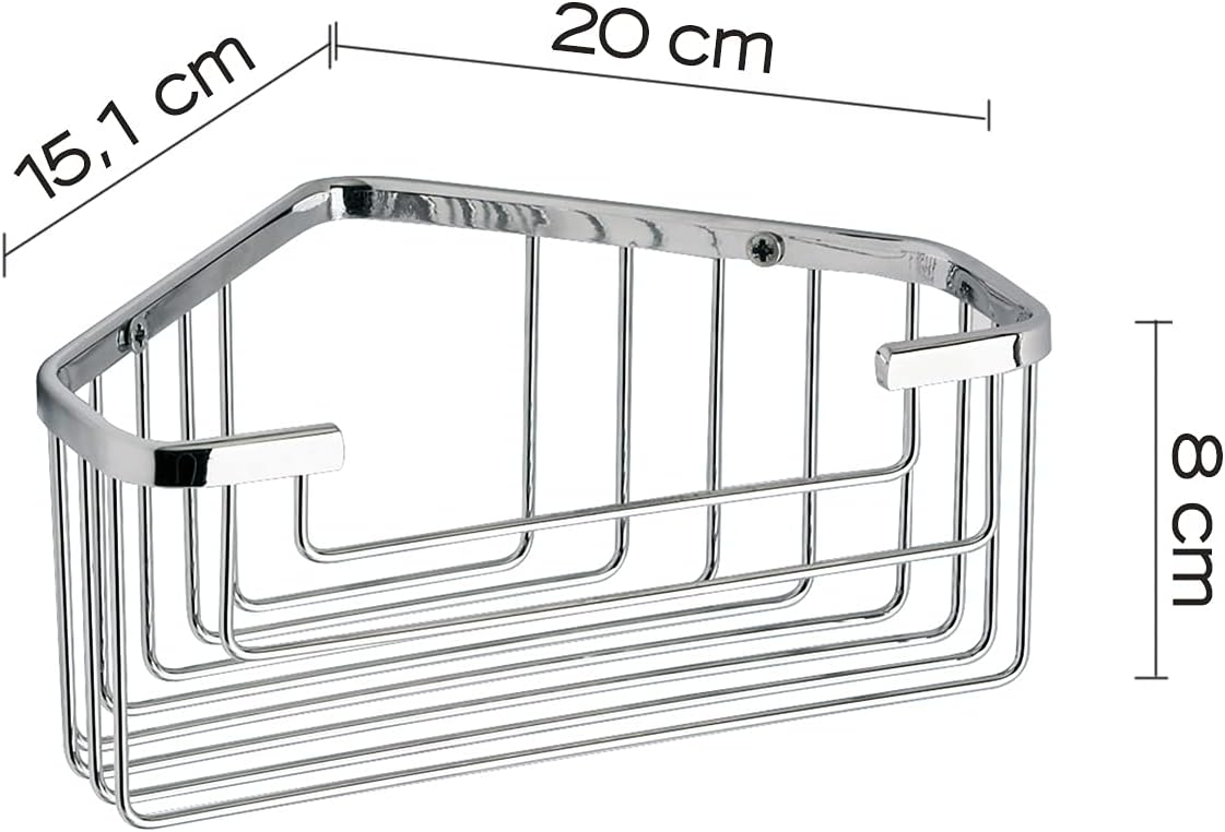 Nameeks 2483-13 7.87-Inch Wire Corner Bathroom Shelf