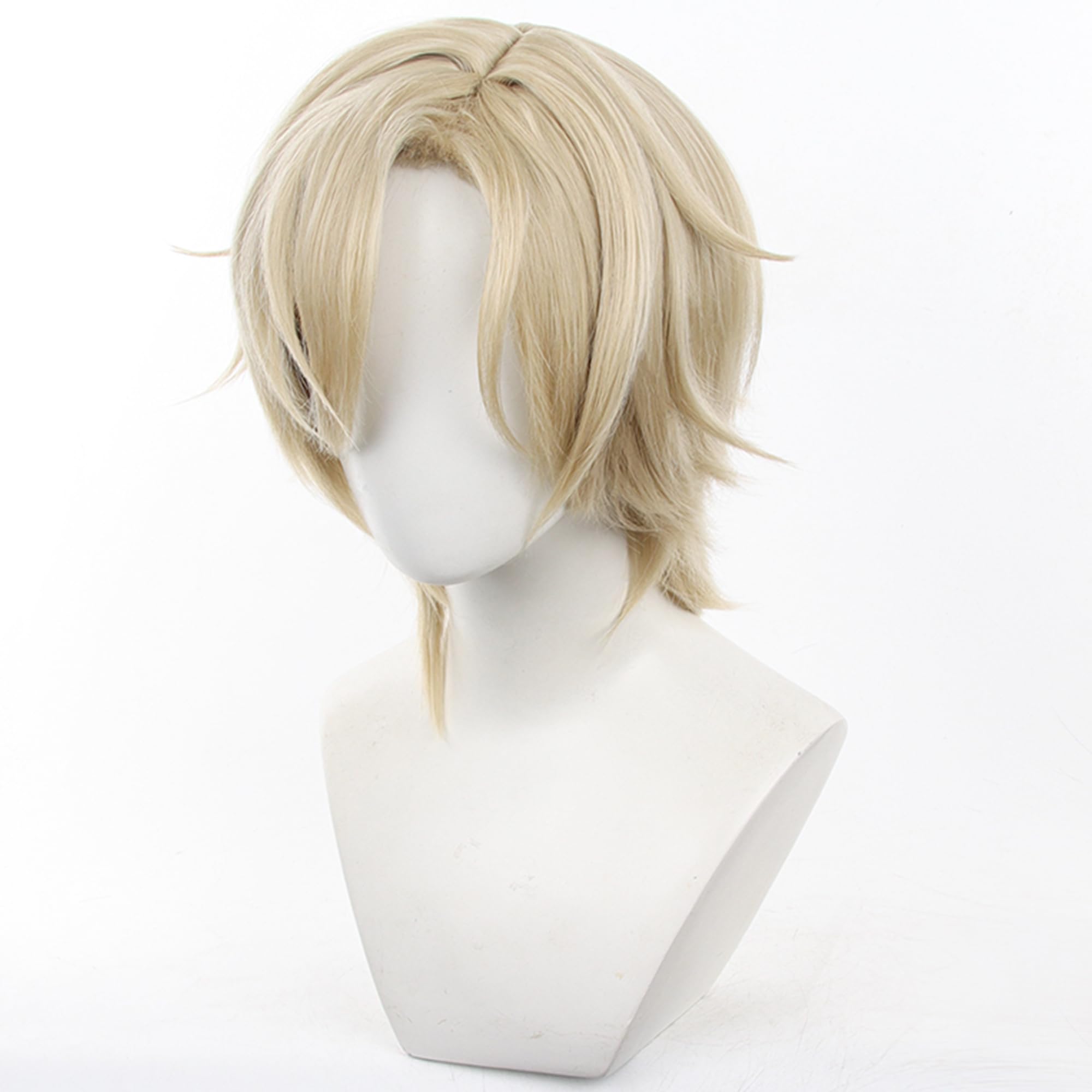 Blonde Short Cosplay Wig with Heat Resistant Synthetic Hair for Women Men Halloween Comic Con Cosplay Replacement Wigs - Image 3