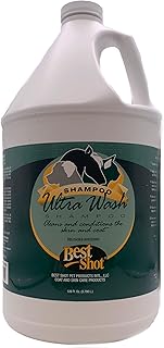 Best Shot Ultra Wash Shampoo with Pet Coat Release Technology, Coat and Skincare Product for Dogs, Horses, and Cats, Soap-Free, Quick-Rinsing, 1 Gallon
