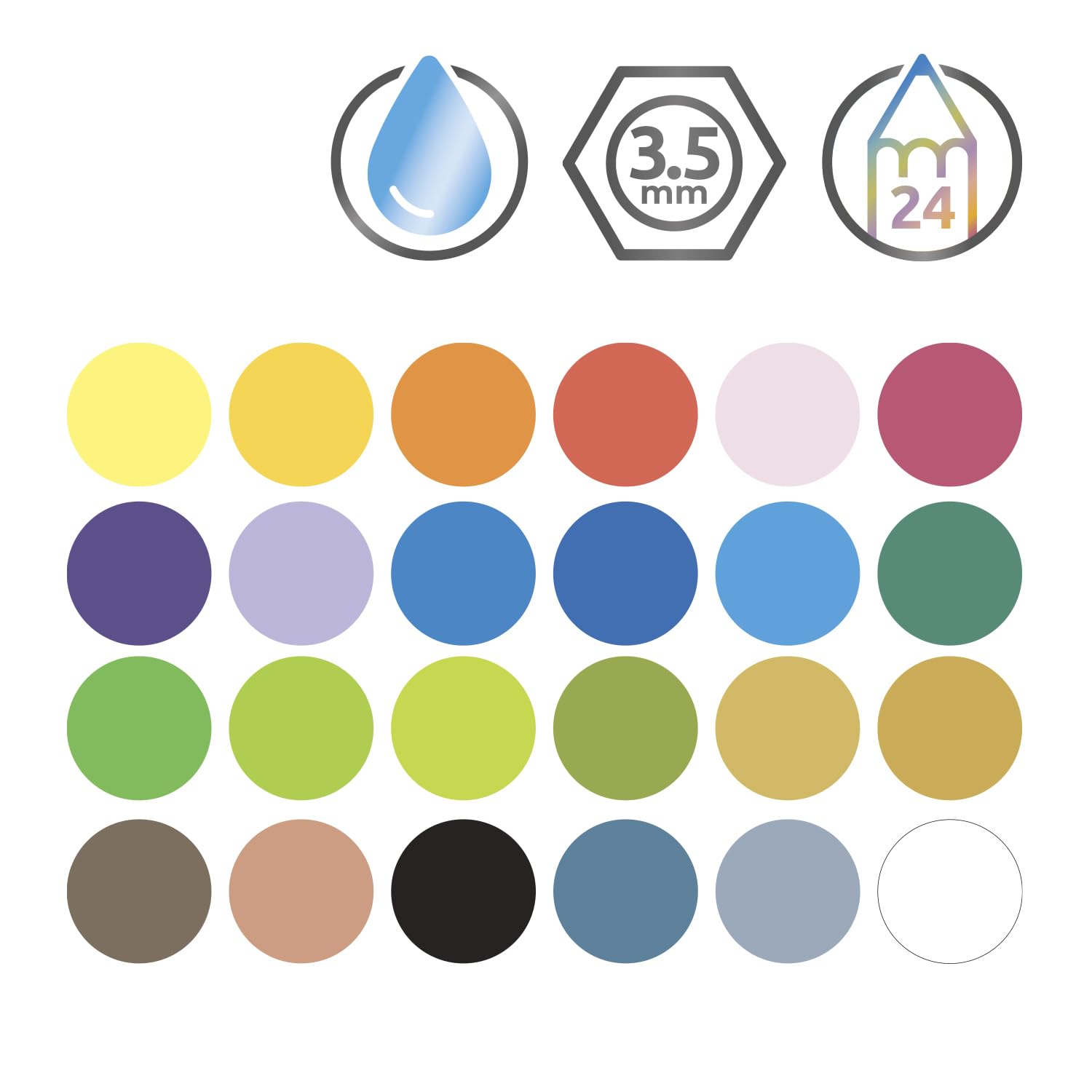 Derwent Watercolour Pencils, Painting & Drawing, Set Of 24, Ideal For Blending & Layering, Professional Quality, 32883