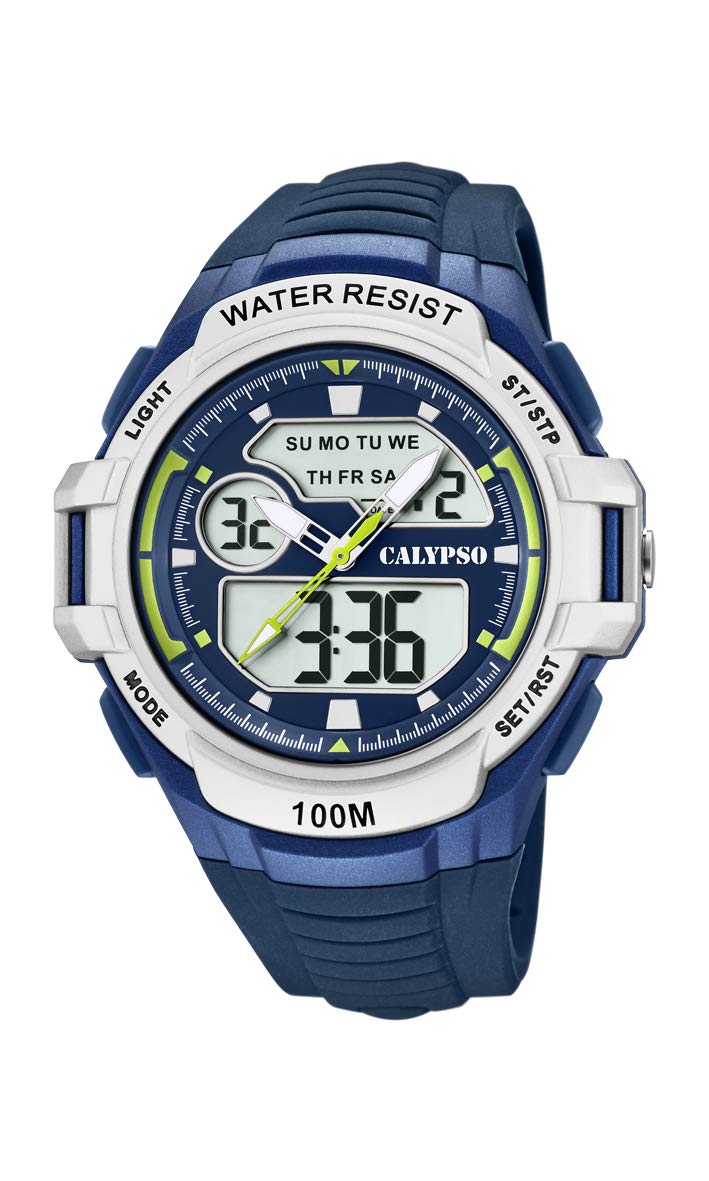 CALYPSO Watches Mens Quartz Watch, Analogue-Digital Display and Plastic Strap K5770/3