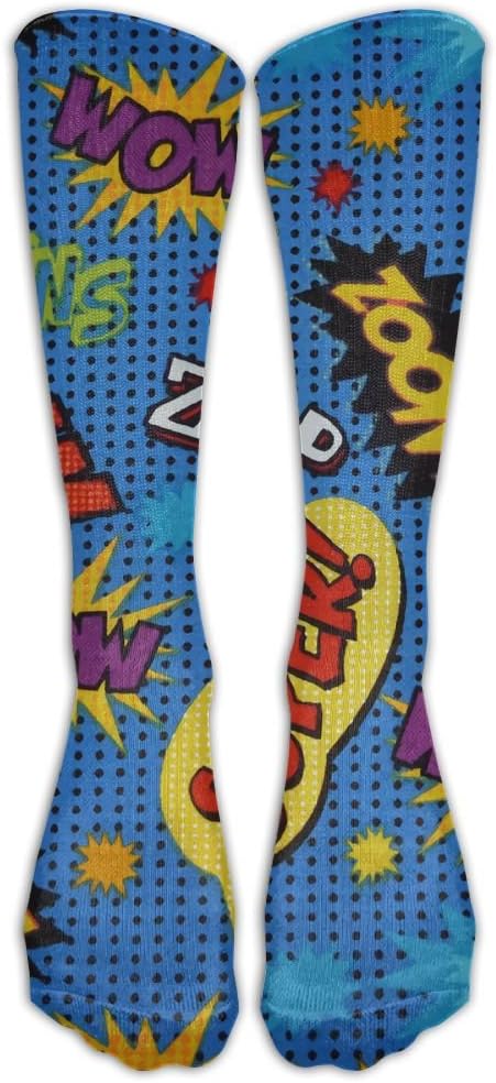 Cool Graffiti WTF Athletic Tube Stockings Women's Men's Classics Knee High Socks Sport Long Sock One Size