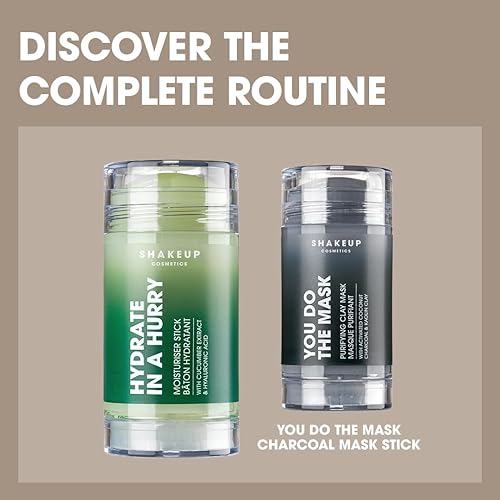 Miniatura 7 de Shakeup Cosmetics Barra hidratante en barra para hombre, bálsamo facial hidratante, vegano con hamamelis y pepino, apto para viajes, ideal para piel