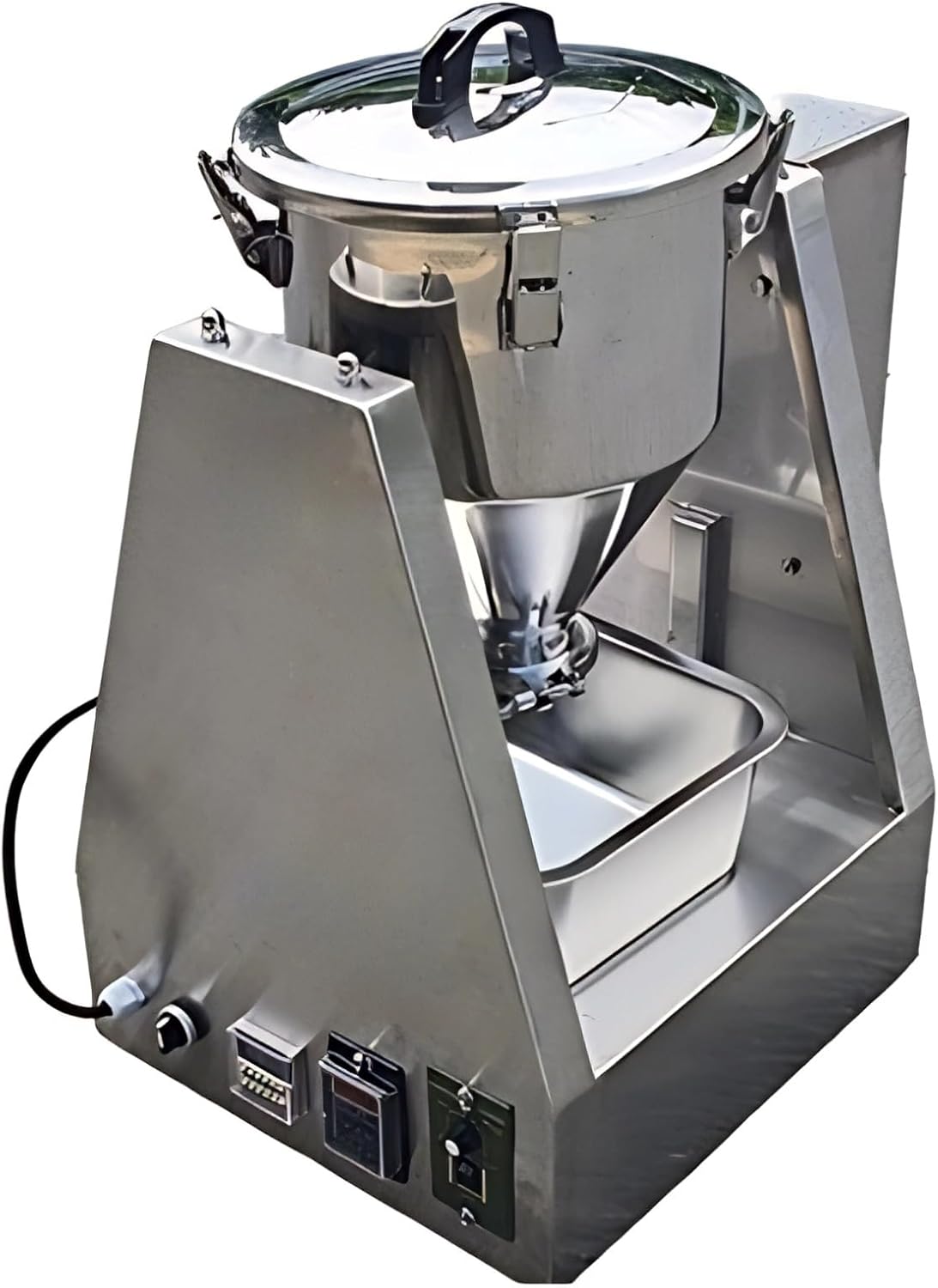 Lab Powder Mixer, Food-grade 304 Stainless Steel Dry Powder Granule Mixing Machine with Timer & Speed Control, 360° Tumbling for Food Industry (10L)