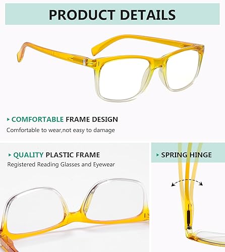 Miniatura 9 de Eyekepper Gafas de lectura de transición para lectores fotocrómicos para hombre y mujer, negro-transparente +2.25