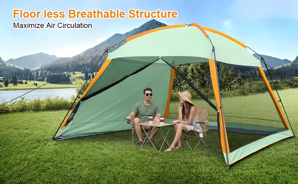 amazon basics tent Screened Canopy Tent, 12 x 12 ft with Zippered Enclosure, UPF50+ Sun Protection, Bug-Free Outdoor Shelter for Camping, Parties and Events, No Floor : Sports & Outdoors Size:20'x 20' Shop Ultra-Sil Nano Tarp Ram-2500-3500-2009