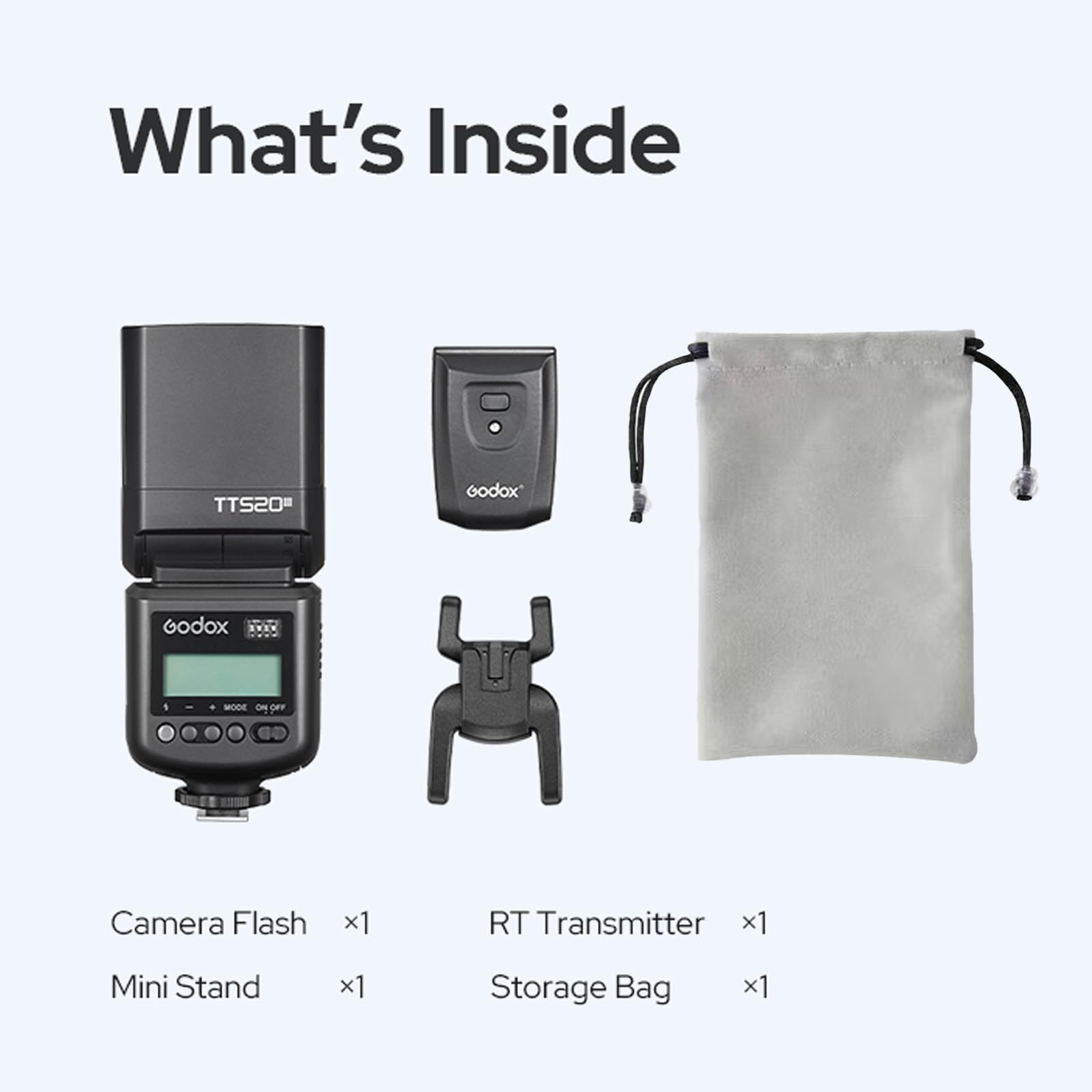 Godox TT520III Cámara flash, TT520 III Speedlite, GN33 8 niveles de potencia, disparo óptico S1/S2, tiempo de carga de 1,8 s, cabezal de giro e inclinación, compatible con Canon, Sony, Nikon, Fujifilm