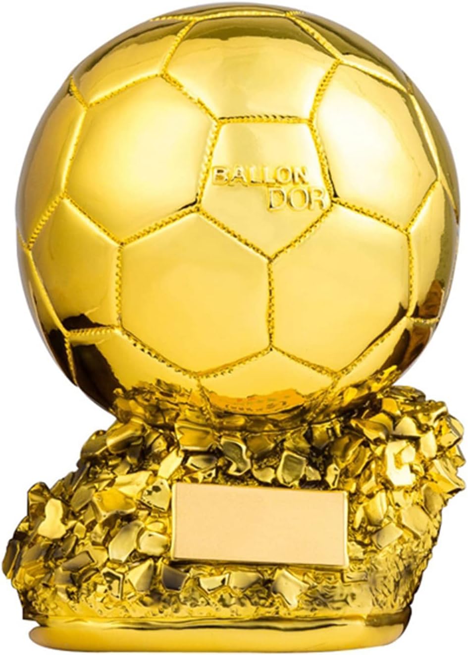 ASDNN Nuevo fútbol Balón de Oro Trofeo Campeón Trofeo Mejor Jugador del Mundo MVP Tirador Premios Copa Mundial de la FIFA réplica Artesanía de Resina Regalos de Recuerdo