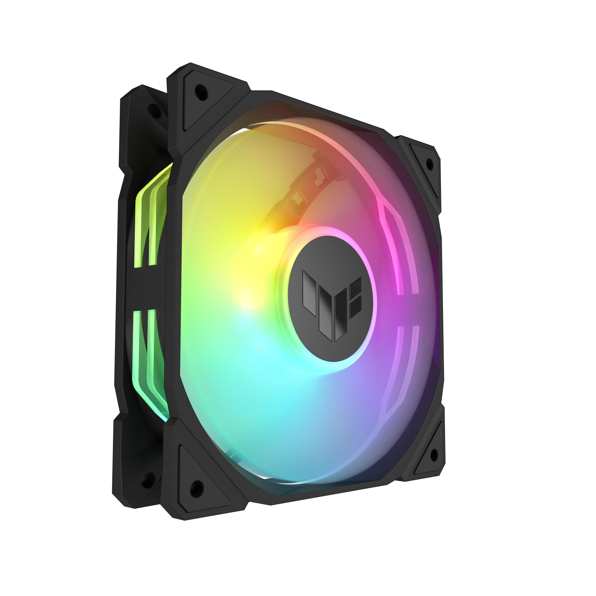 ASUS TUF Gaming TR120 ARGB Triple Pack Black Edition - Ventiladores de 120 mm (Marco de 28 mm, Alta presión estática de 3,3 mm H2O, Matriz LED Doble Capa, Aura Sync, Control de Ventilador PWM)