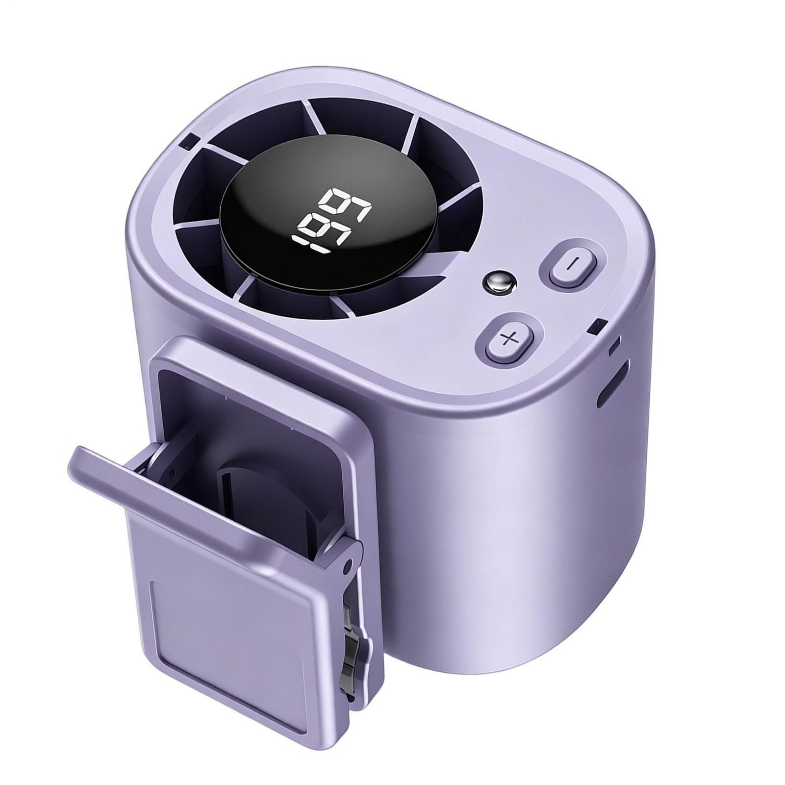 Ventilateur Clip 199 Vitesses Rechargeable Flux D'Air À Porter Avec Lampe