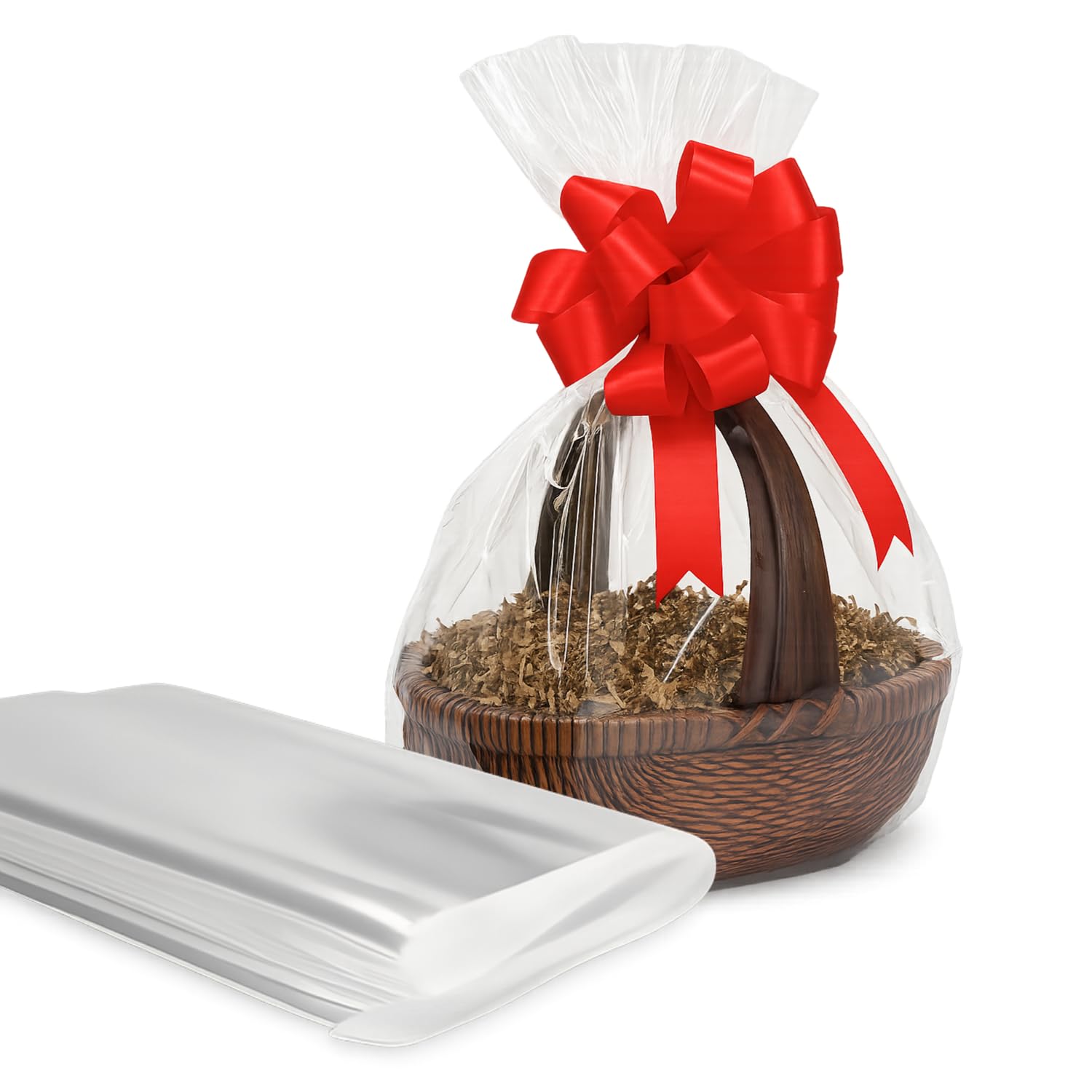 WISHWINGO Cellophane Trasparente Rotolo Cellophane Carta da Regalo
