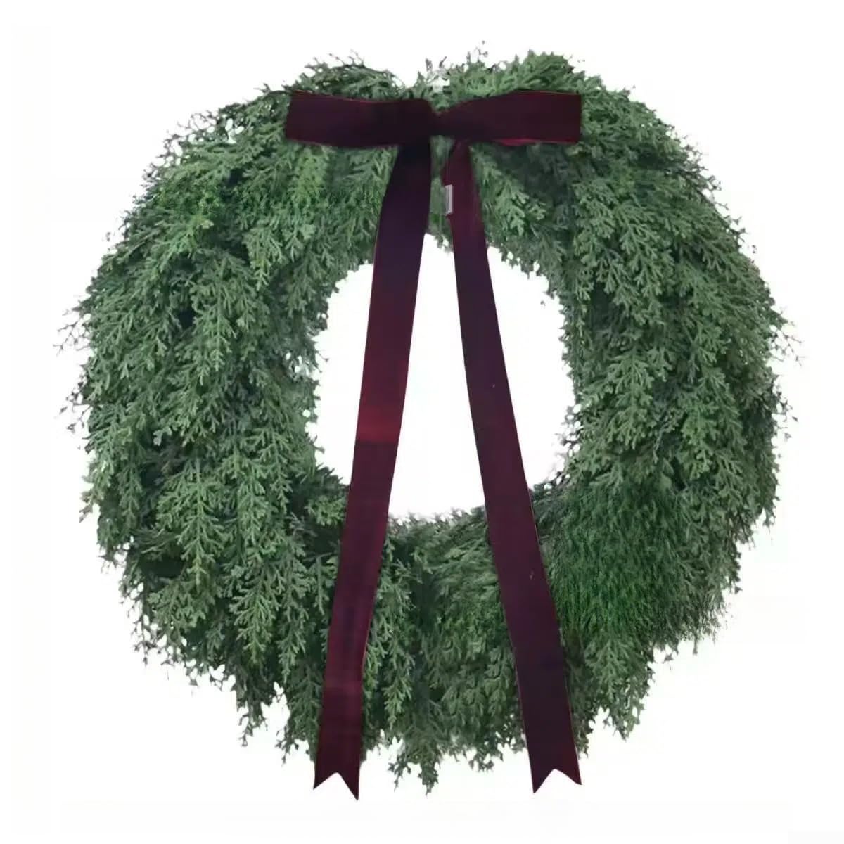 Guirlande Décorative pour velours Doux 45cm pour Fête Guirlande(50cm Dark Red Ribbon)