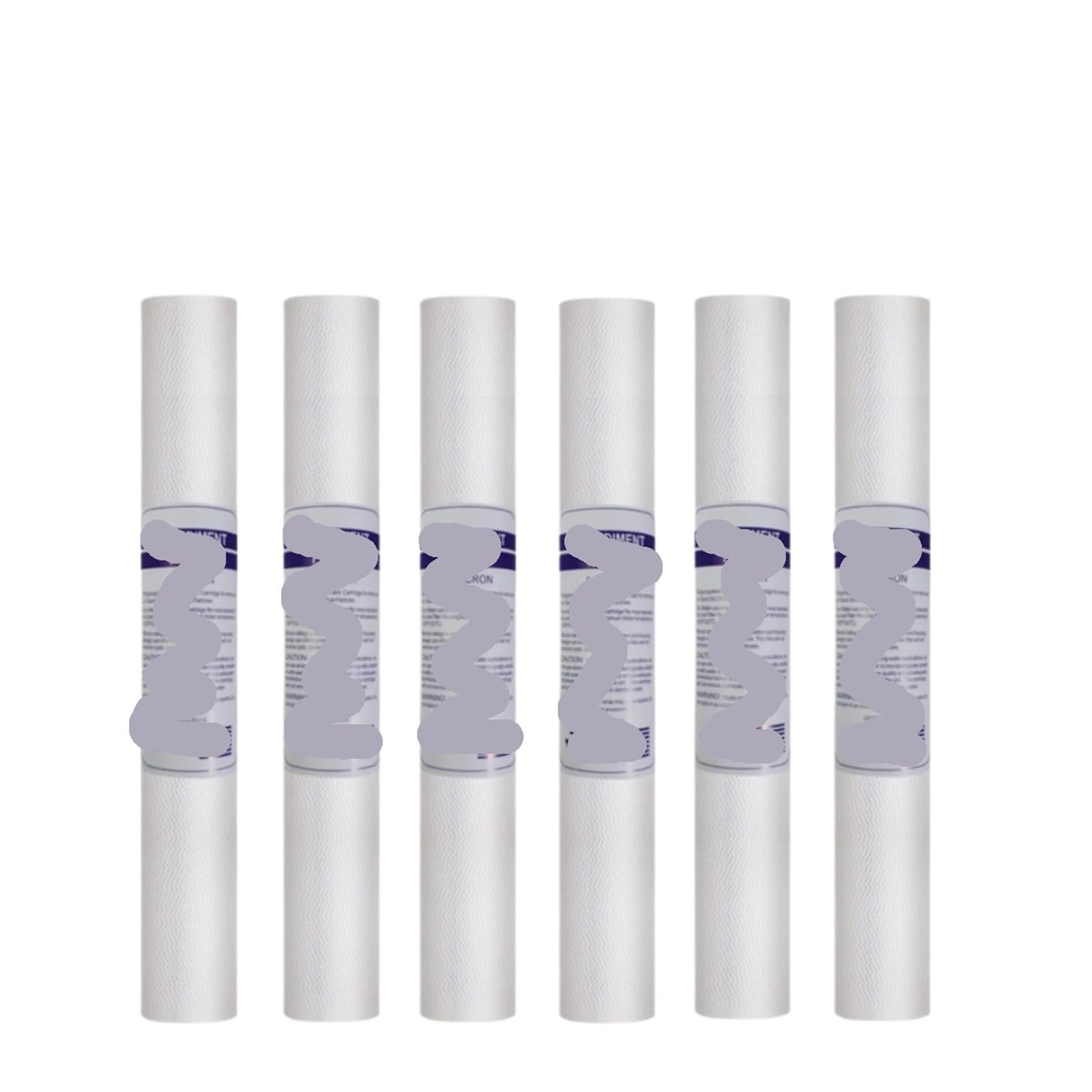 6 Stück 20 ZOLL 1 & 5 Mikron Sediment Wasserreiniger Frontfilterpatrone Ersatz Umkehrosmose(5 micron)