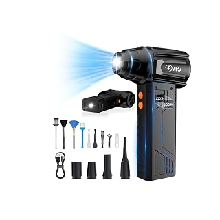 IVJ Elektrische Staubgebläse, 4-Gang 180000 U/min Compressed Air Duster, mini gebläse Mit 10000mah Akku,USB Wiederaufladbar Druckluftspray PC Reinigungsset für Laptop,Tastatur,Auto,Bürogeräte - Amazon product rated Grade A