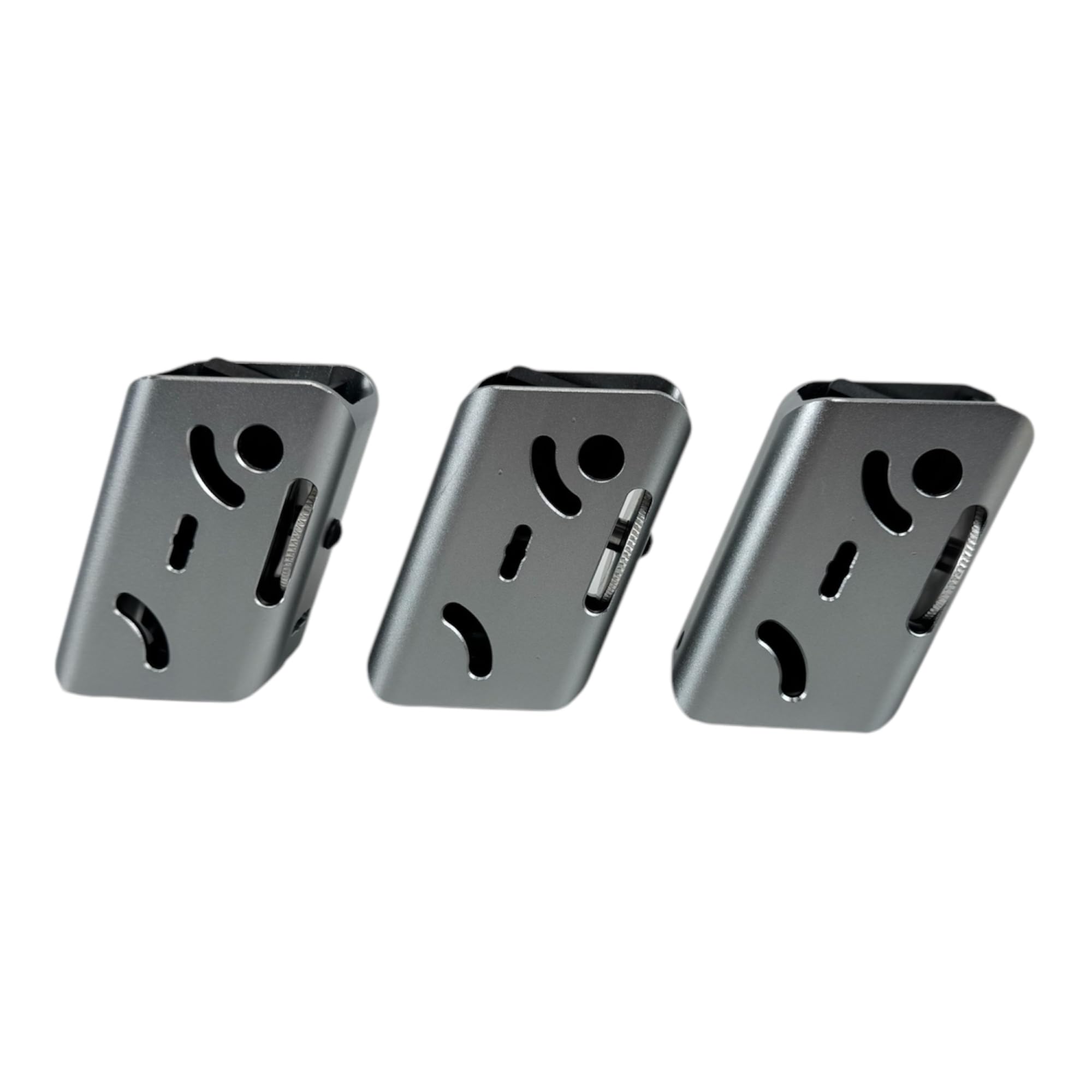 Photo 1 of HANSTRONG GEAR IPSC USPSA CNC Aluminum Shooting Race Pistol Master Magazine Pouch Holster 3 PCS Silver