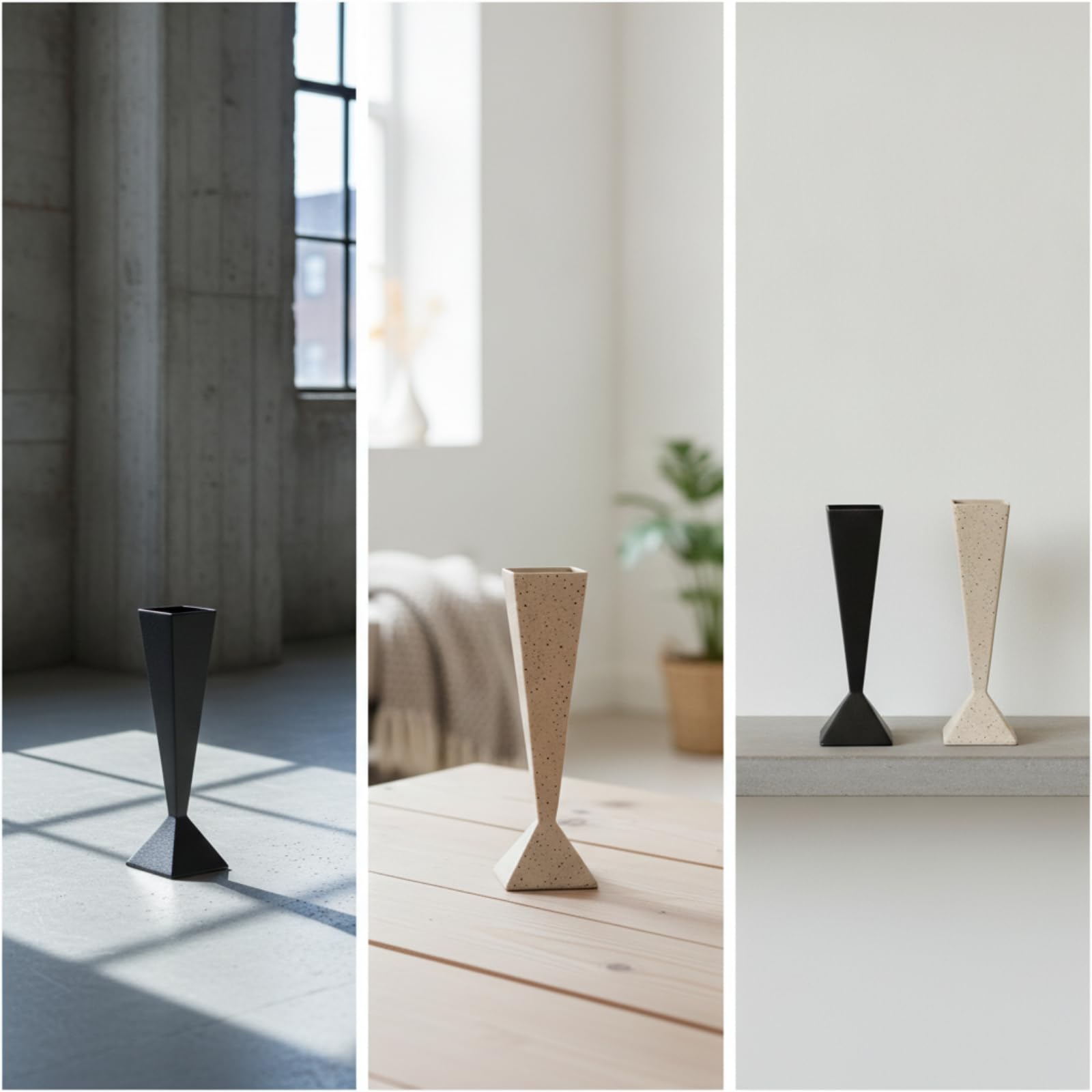Jarrón Hierro Metálico Decoración, Beige