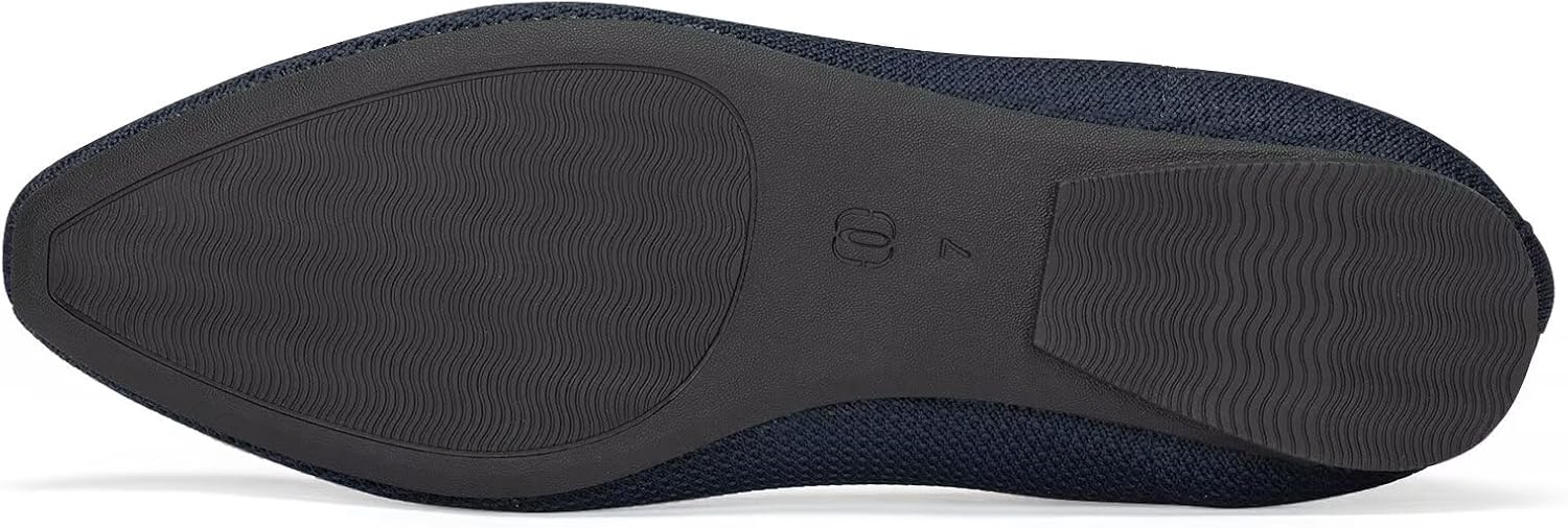 FRANK MULLY Women's Knit Ballet Flat Foldable Squared Toe Shoes Slip-On Dressy Flats Shoes Casual Business Work Office - Image 6