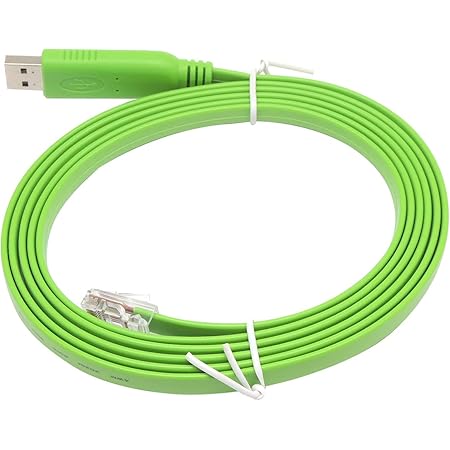 KAUMO CONSOLE(RJ45) USB変換 コンソールケーブル (グリーン 2.0m FTDIチップ)