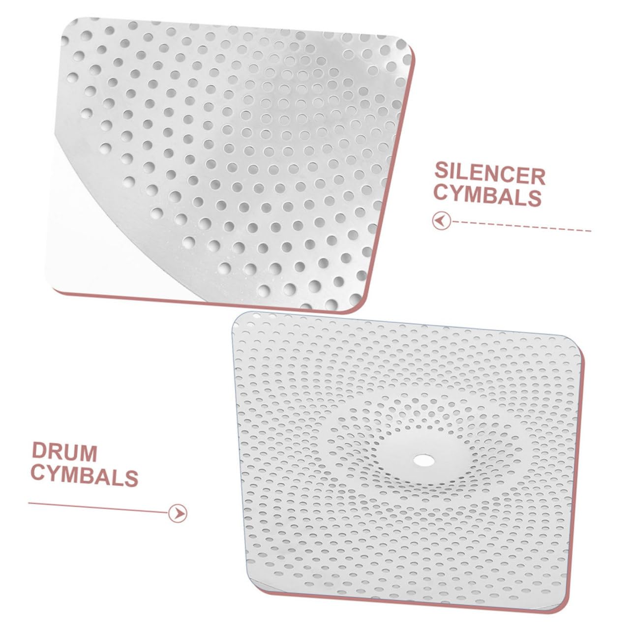 TOYANDONA 2piezas Platillos Silenciosos Para Batería Platillo De Aleación De Kit De Accesorio Volumen Para Instrumento De Percusión Para Practicar Interiores