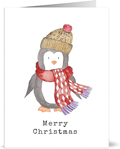 Miniatura 3 de 24 tarjetas navideñas recicladas ecológicas con sobres (animales lindos)