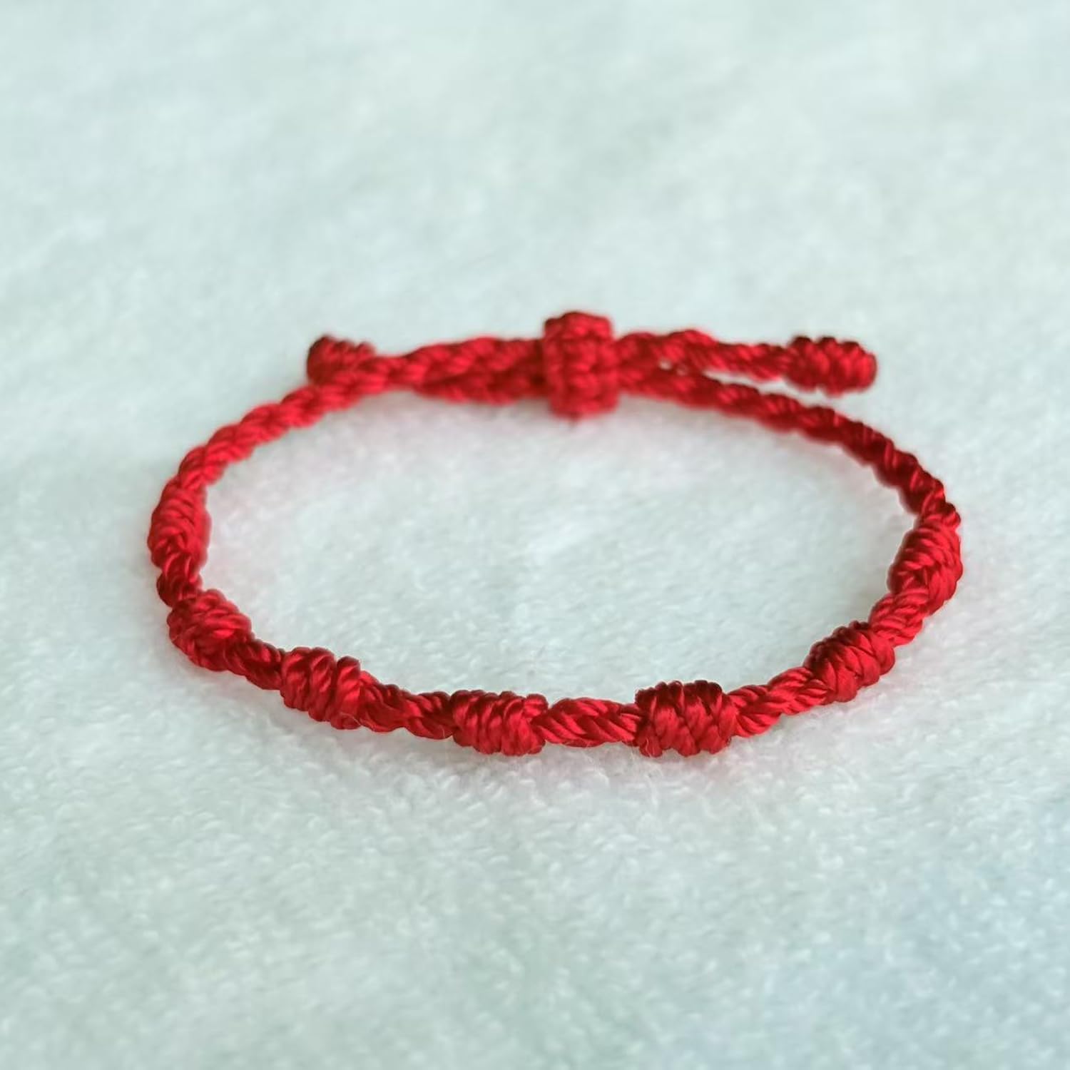 7 Knots of Protection Red String Bracelet for Newborns to 3 Years, Protection Amulet for Baby, Birthday Gift Baptism Gift for Baby Boy and Baby Girl - Image 2