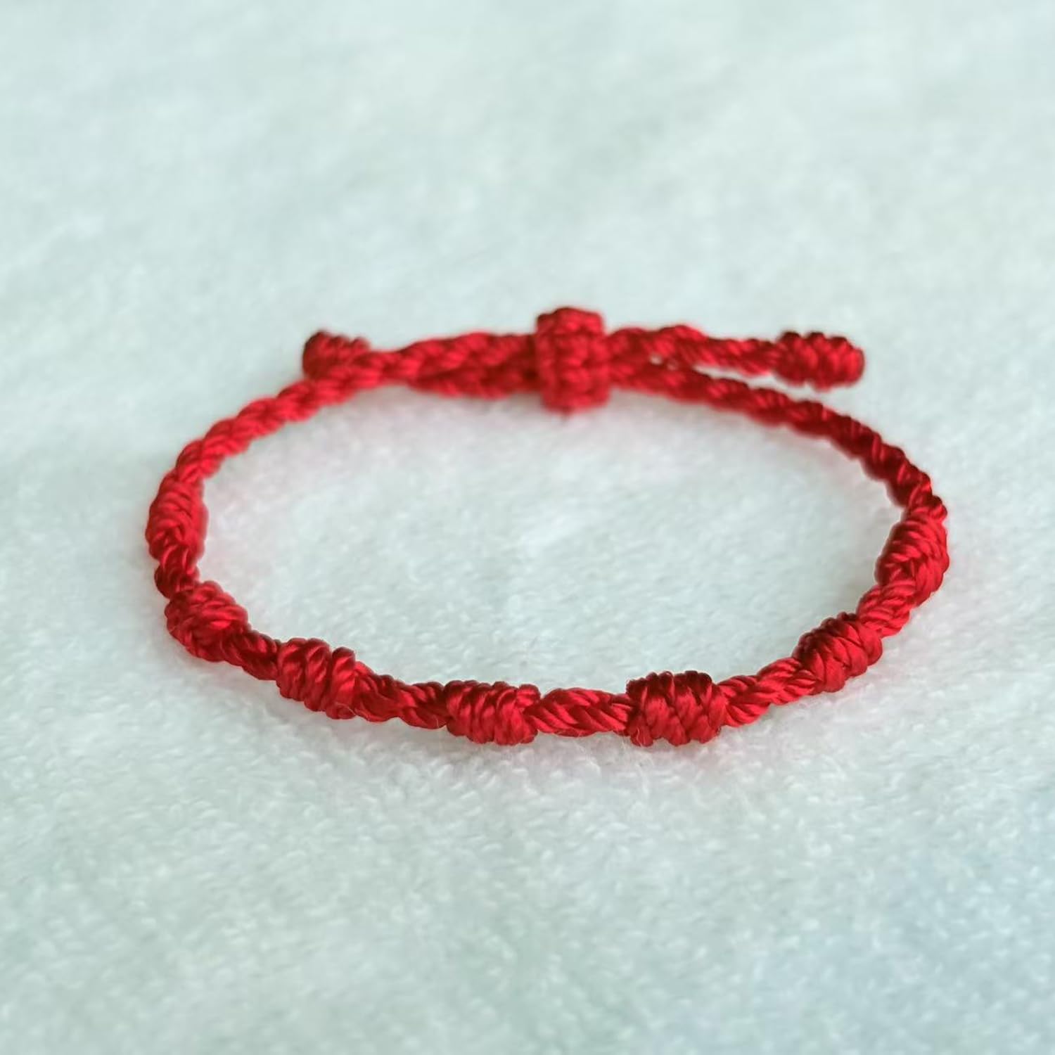 Pulsera 7 nudos roja Protección, Pulsera de Hilo Rojo para Recién Nacidos hasta 3 Años, Amuleto de Protección para Bebé, Regalo de Cumpleaños, Regalo de Bautizo para Bebé Niño y Bebé Niña (ROJO)