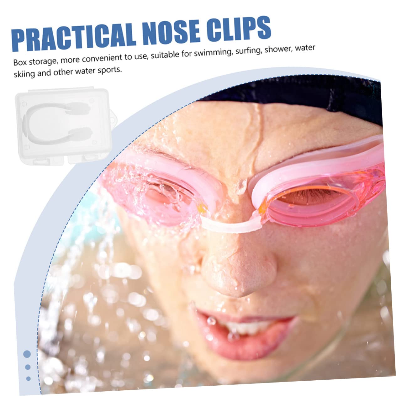 BESPORTBLE 30 Kartons Schwimmender Nasenclip Unsichtbare Nasenstöpsel Nasenzange Nasenhalter Zum Schwimmen Professionelle Stecker Nasenclips Weiß Spielzeug Silikon Anti-erstickungswasser