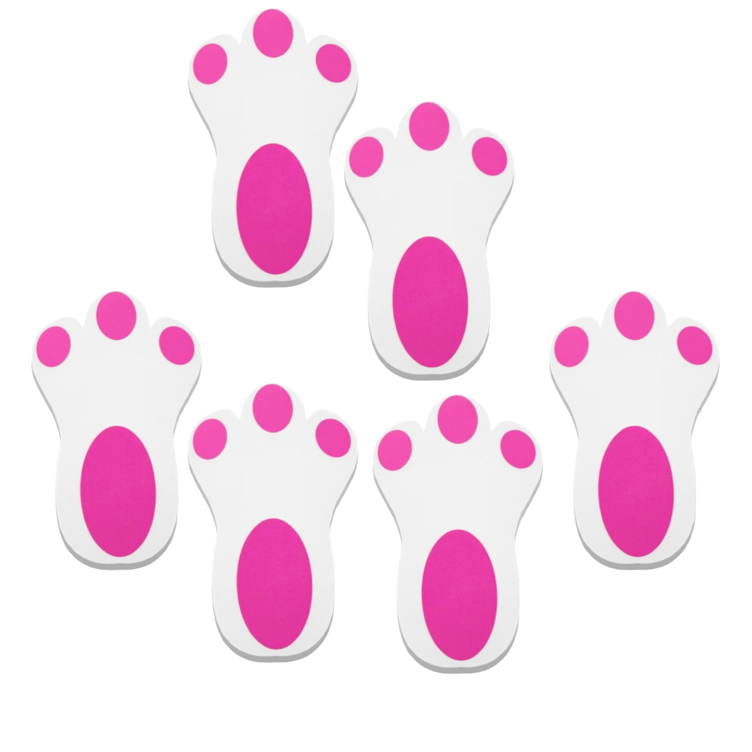 Lizzy 6pcs Large Bunny paw Footprints | Egg Hunt Paw Prints, Rabbit Feet for Kids Easter Party Games, Easter Crafts Egg Hunt Game Decorations