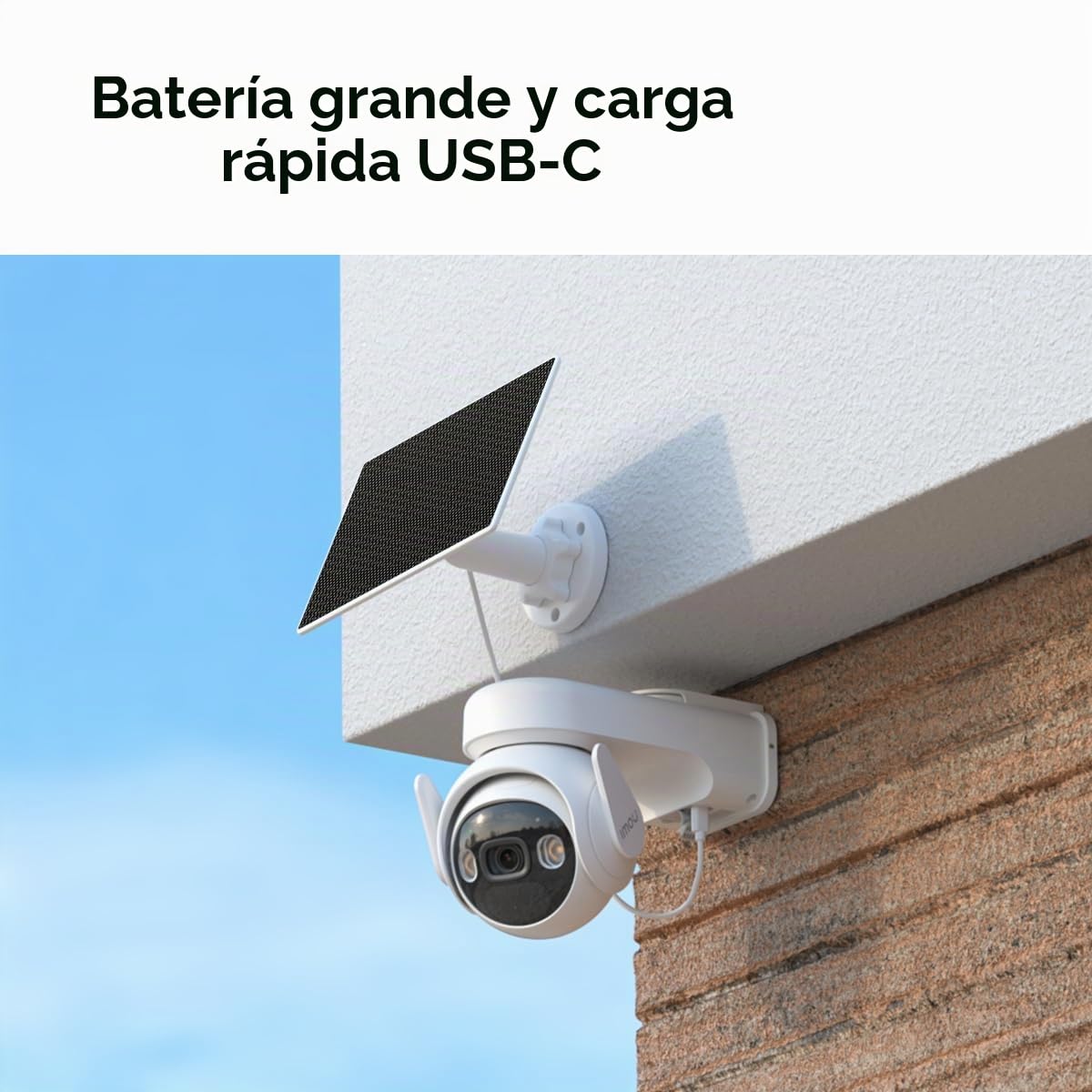 Imou Cell PT Lite Kit Cámara de Vigilancia Exterior Giratoria 2K QHD con Batería y Placa Solar
