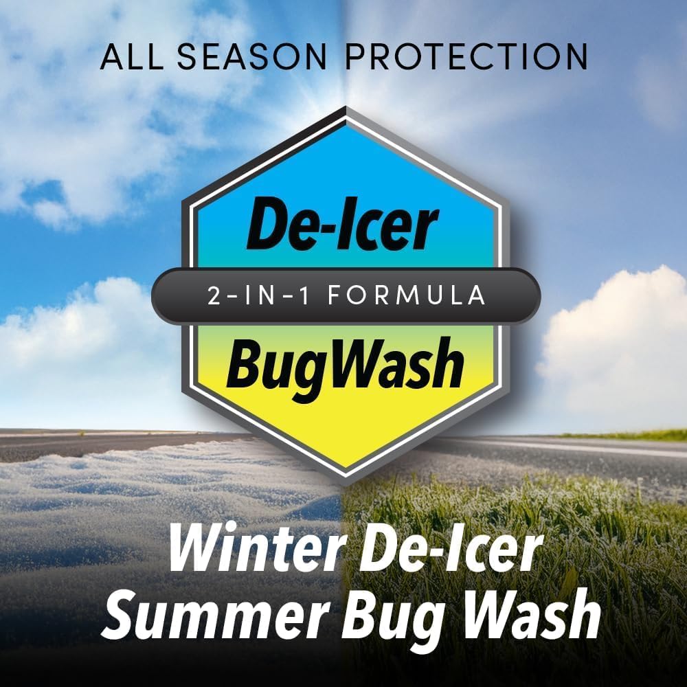 Clean Revolution Advanced All Season Windshield Washer Fluid | Ultra Low VOC Formula | Extreme -27°F Winter Protection |128 Fl. Oz | 2 Pack