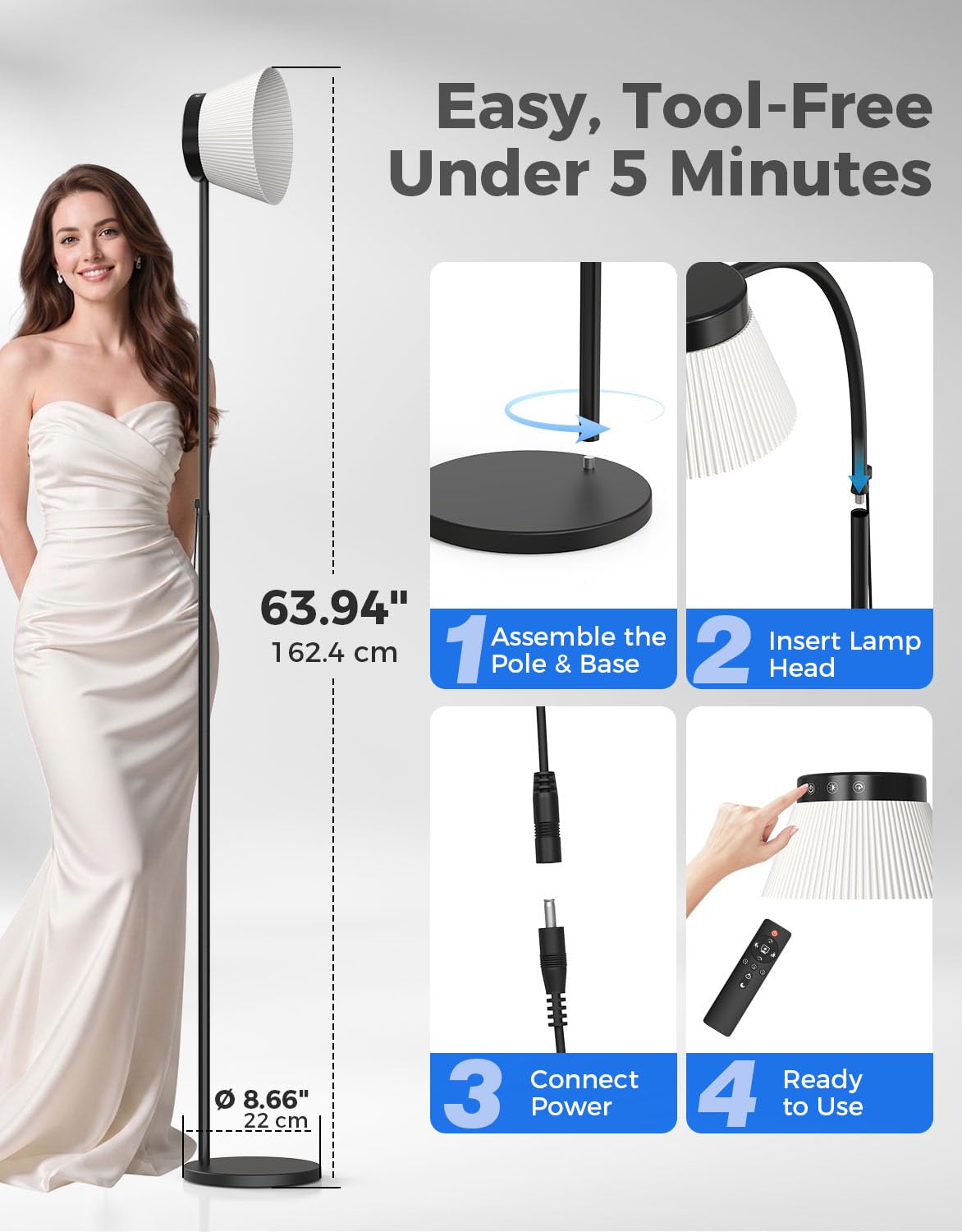Light Therapy Lamp - 10000 Lux Sun Lamp -6