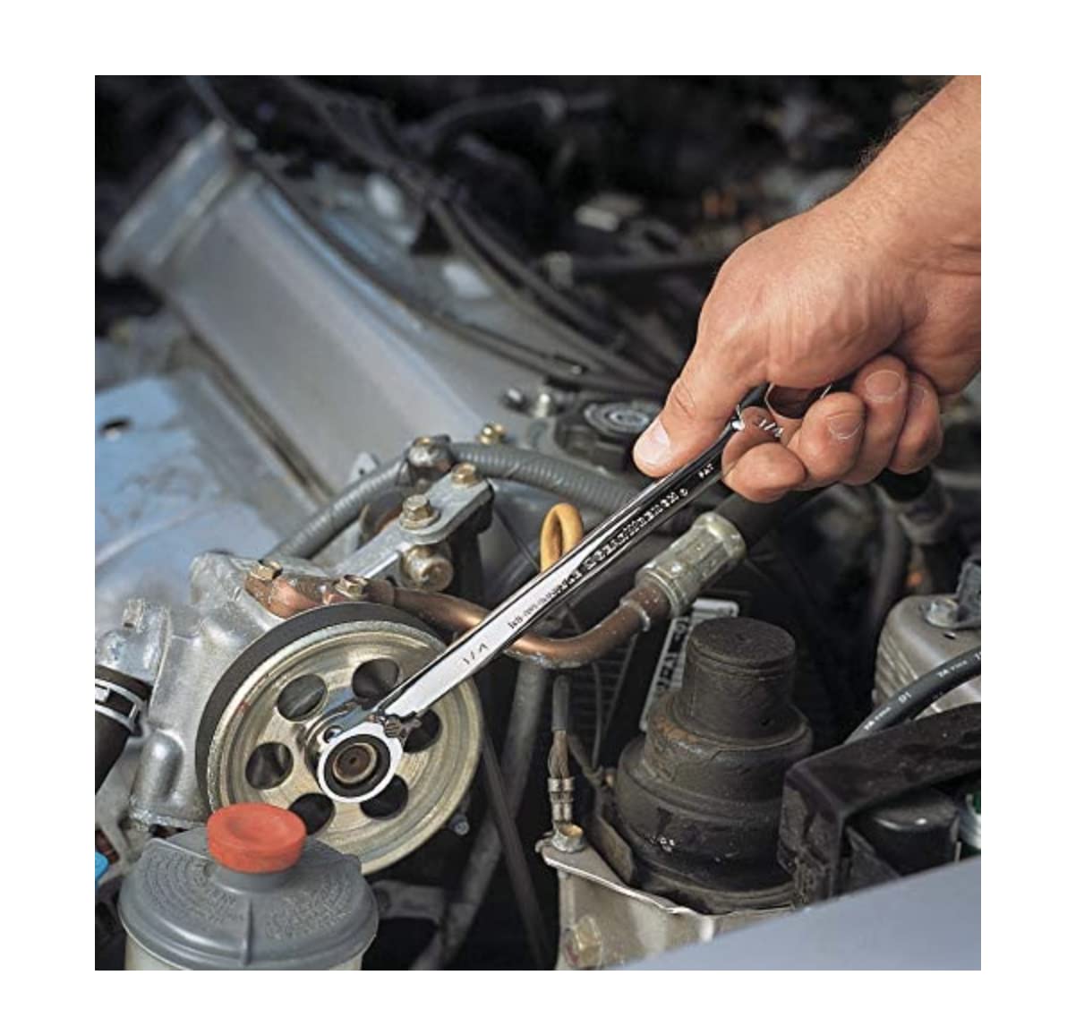 GEARWRENCH 12-częściowy klucz płasko-oczkowy z grzechotką, 15/16" - 9539N