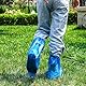 10 Paare Kinder Regenschuh Abdeckungen mit Gummizug, 30 * 28CM Einweg Stiefelüberzieher für Outdoor Camping, Transparenter Überziehschuhe Wasserdichte Rutschfeste für Kind, Blau