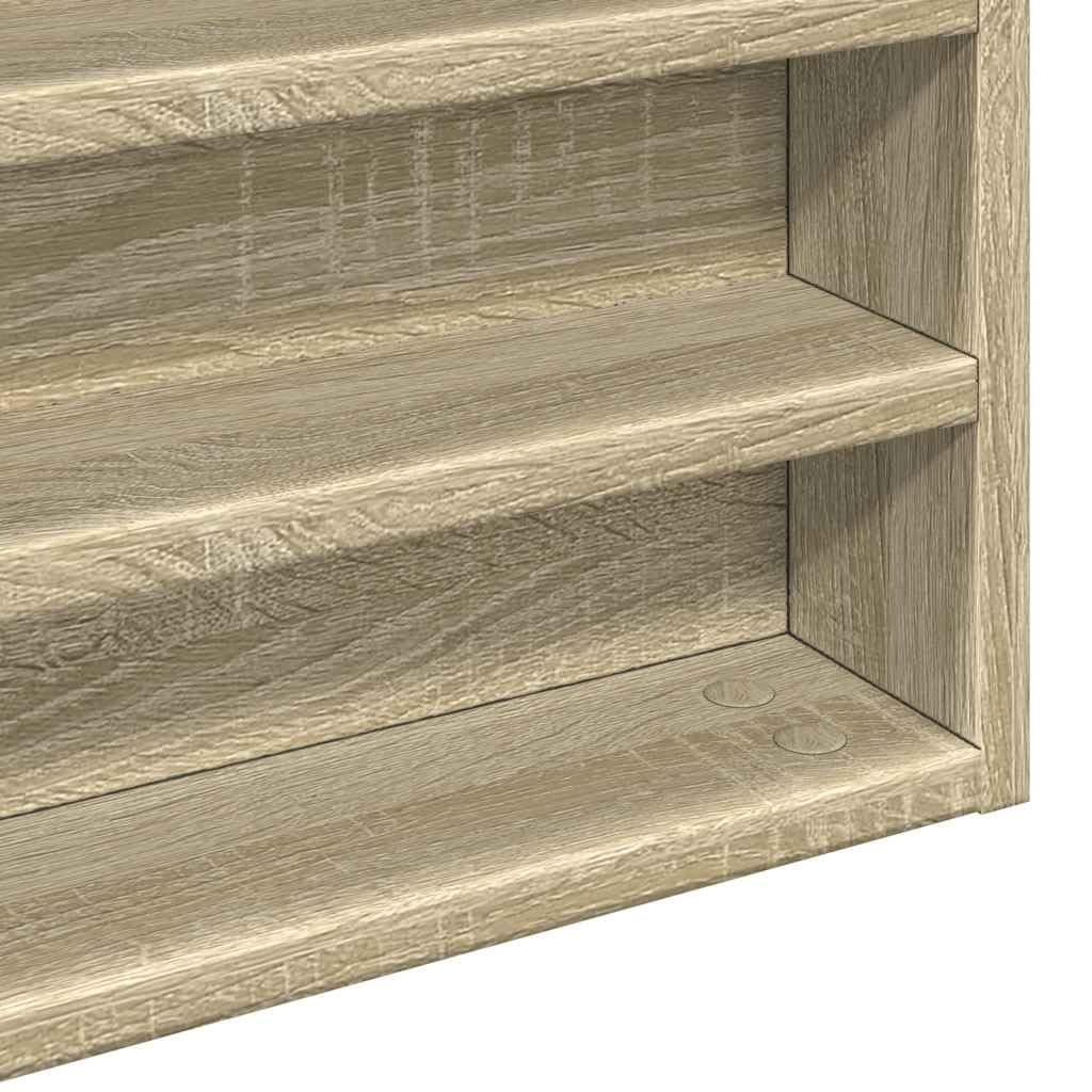 Mobile Vetrina Pensile Rovere Sonoma 100x8,5x50 cm Legno