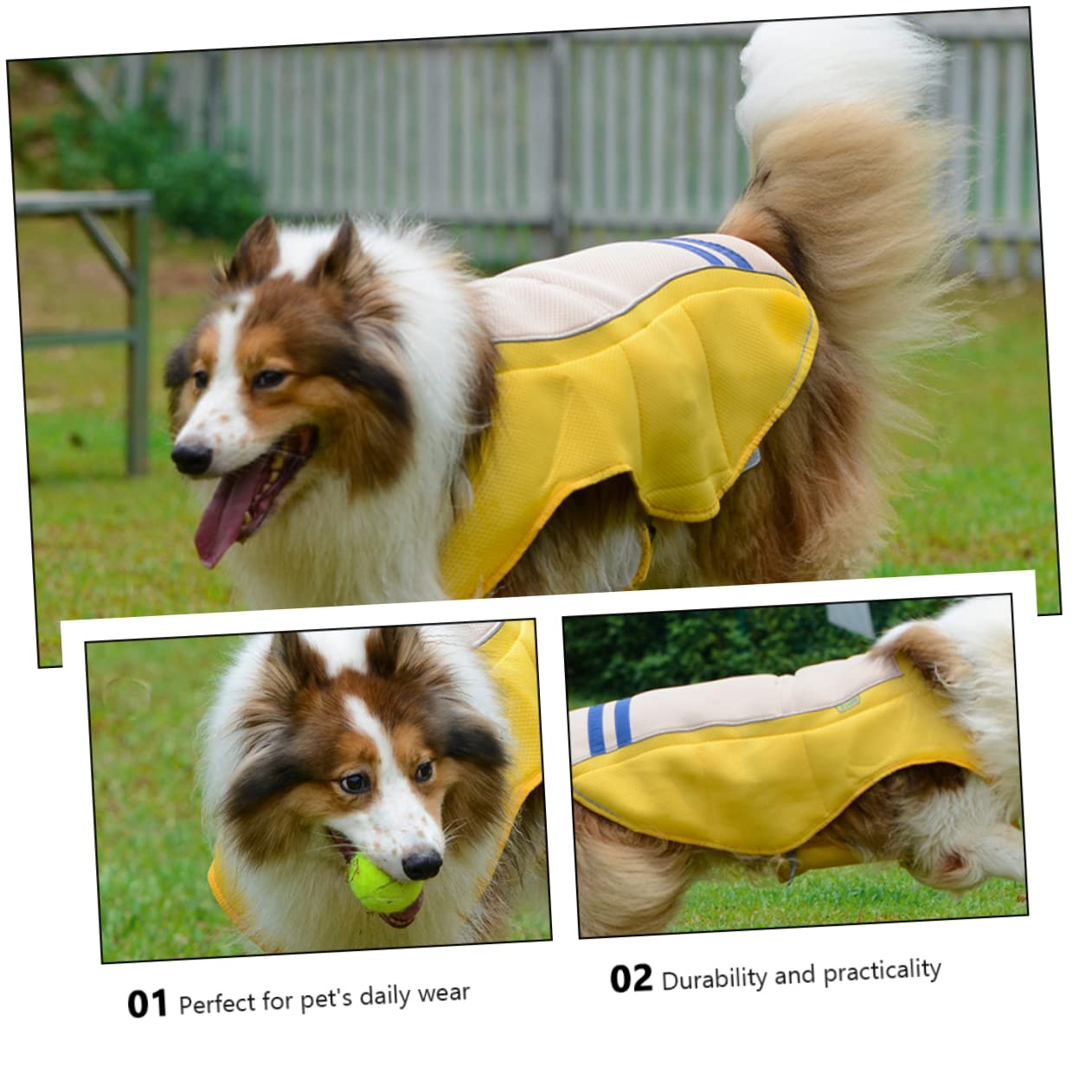 Gilet de Refroidissement XL Anti-surchauffe pour Chien Polyester Jaune