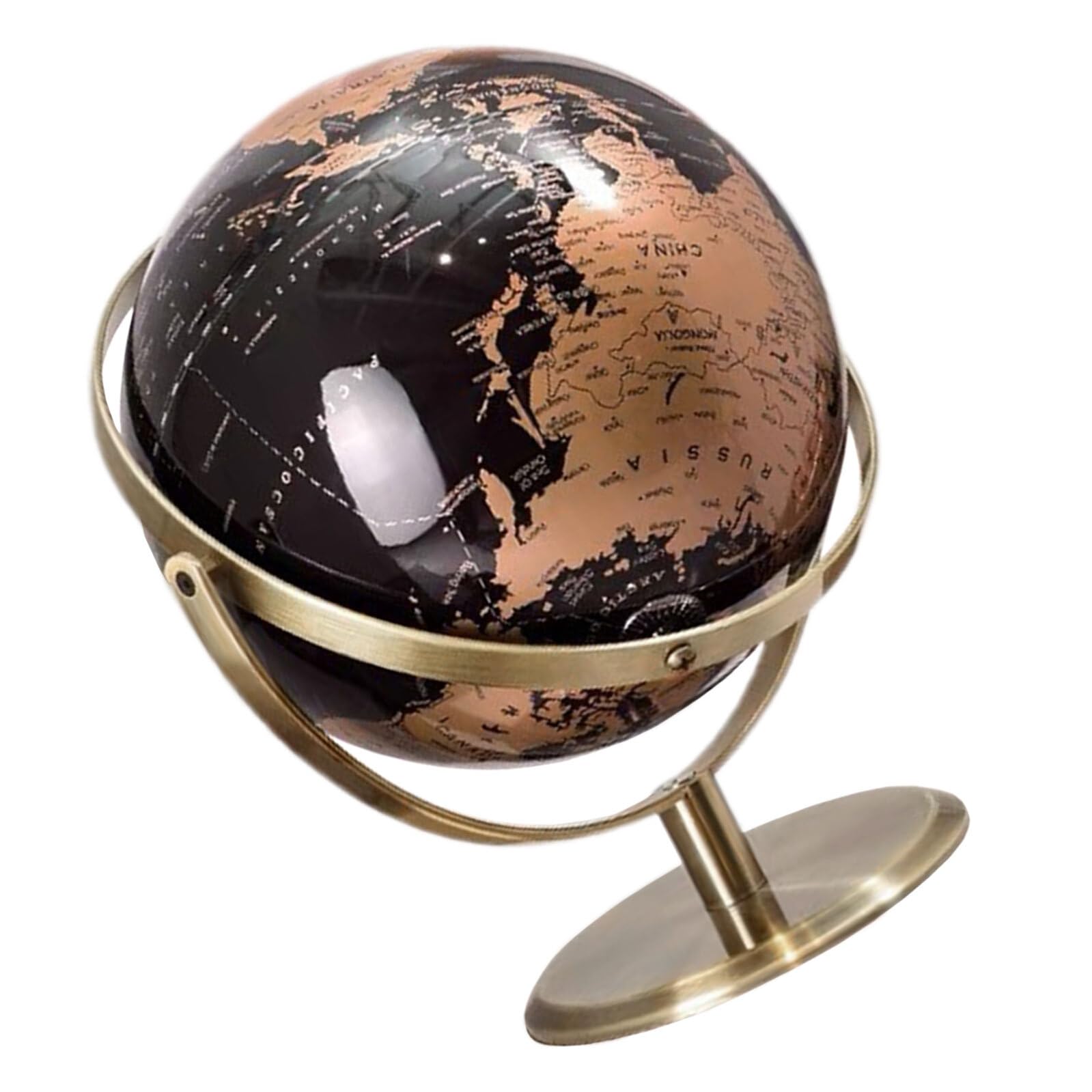 Drehbarer Lernglobus mit Stabilem Sockel für Geografieunterricht | Aufgedruckte Karte, Geeignet für Schule und Schreibtischdeko, Vintage Design, für Schüler und Lehrkräfte