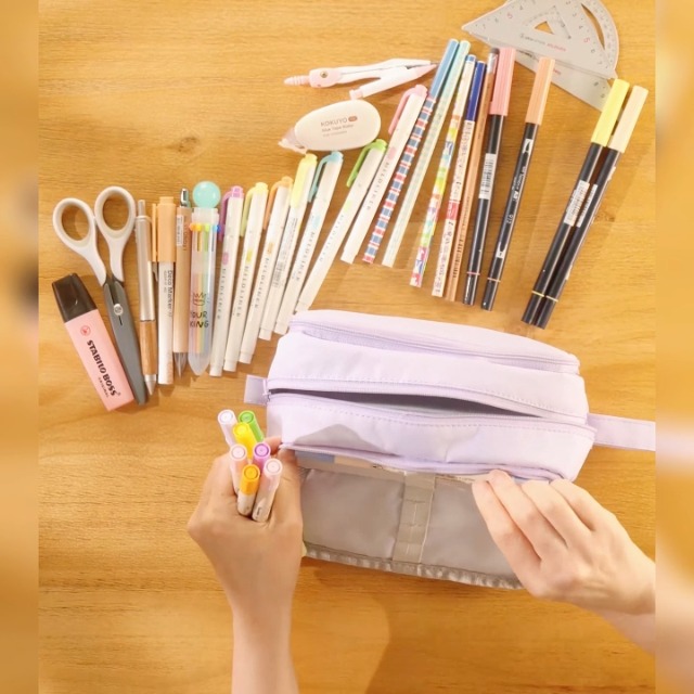 Music Notes Piano Keyboard Pencil For Case Large Capacity Pen Bags Stationery Office School Student Gifts