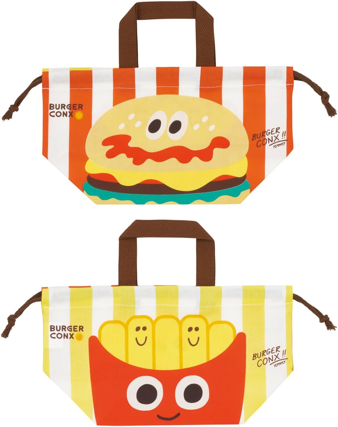 Skater KB7-A Children's Lunch Bag, Drawstring Bag, Lunch Bag, Made in Japan, Burger Conx, Halo, Boys, Girls,
