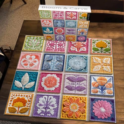 PICKFORU Bloom Carve Rompecabezas de 1000 Piezas para Adultos, Flores y Plantas Naturales, Puzzle Desafiante miniatura 2