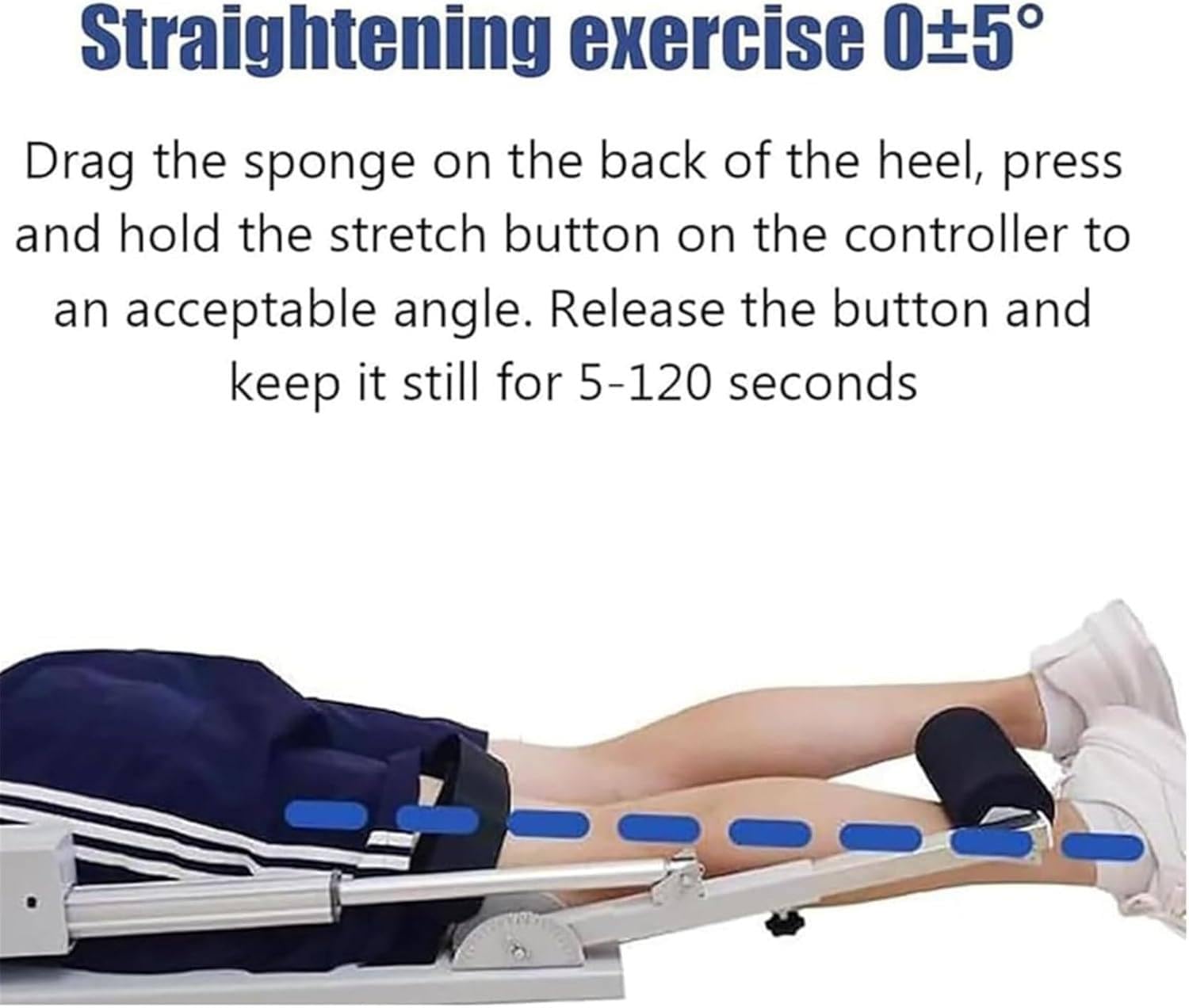 Urządzenie do treningu rehabilitacji kolan, elektryczne z pilotem zdalnego sterowania, regulowany kąt 0°-170° i siła nacisku 200 kg dla skutecznej regeneracji i rehabilitacji