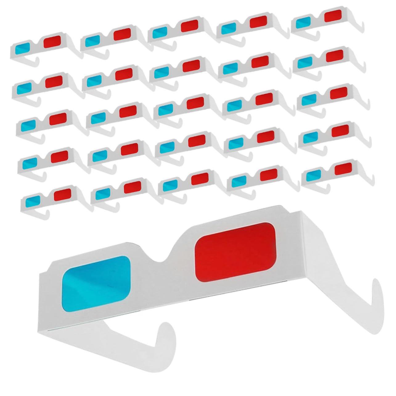 Sewroro 70 Piezas Gafas de Papel Anaglifos Gafas Desechables de Cartón para Ver Películas Casa para Cine