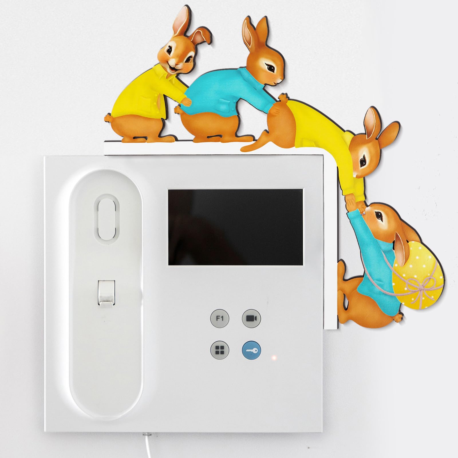 Cadre De Porte En Bois De Pâques En Forme De Lapin - Décoration De